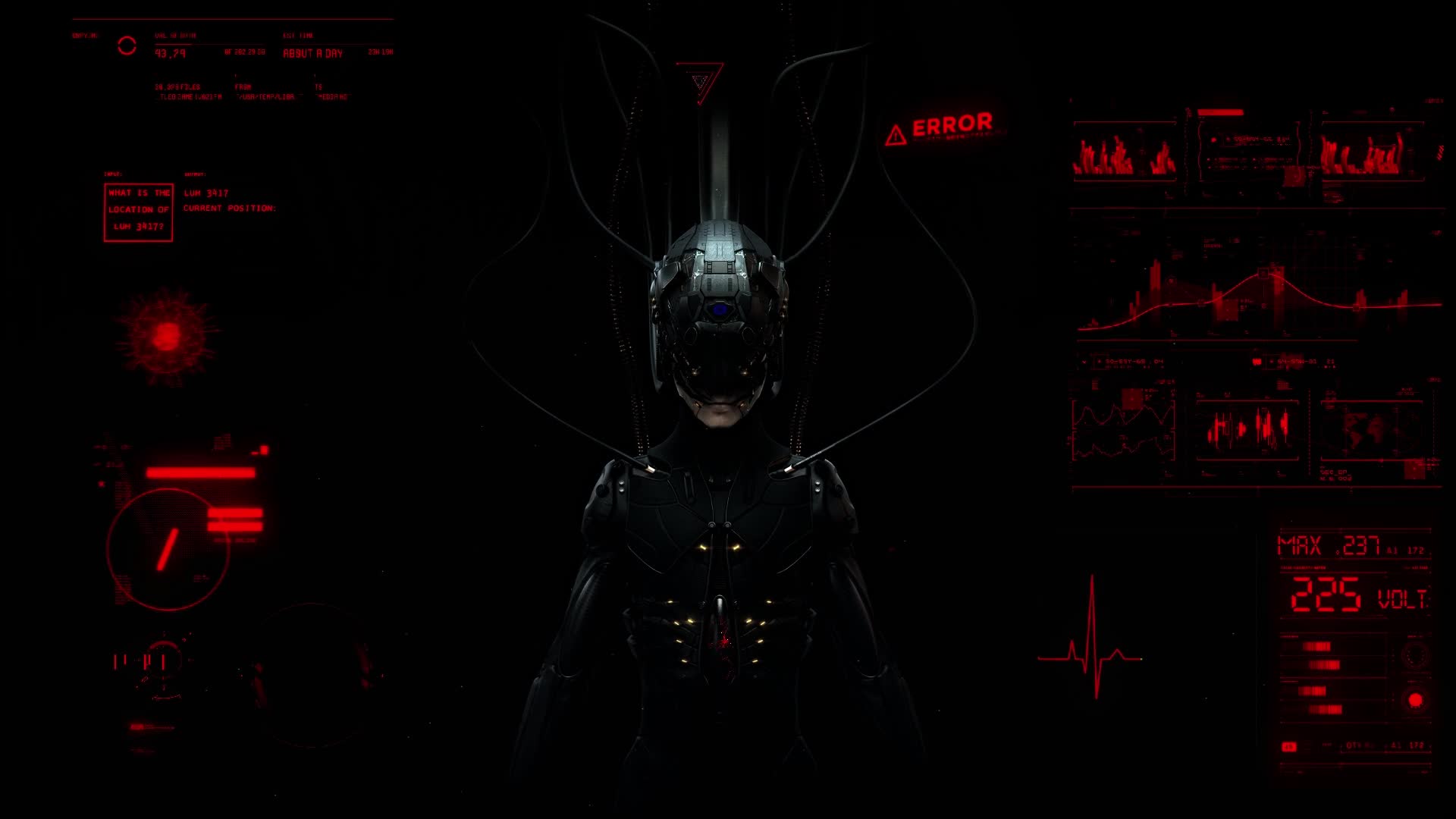 PC Black Cyborg Live Wallpaper Free