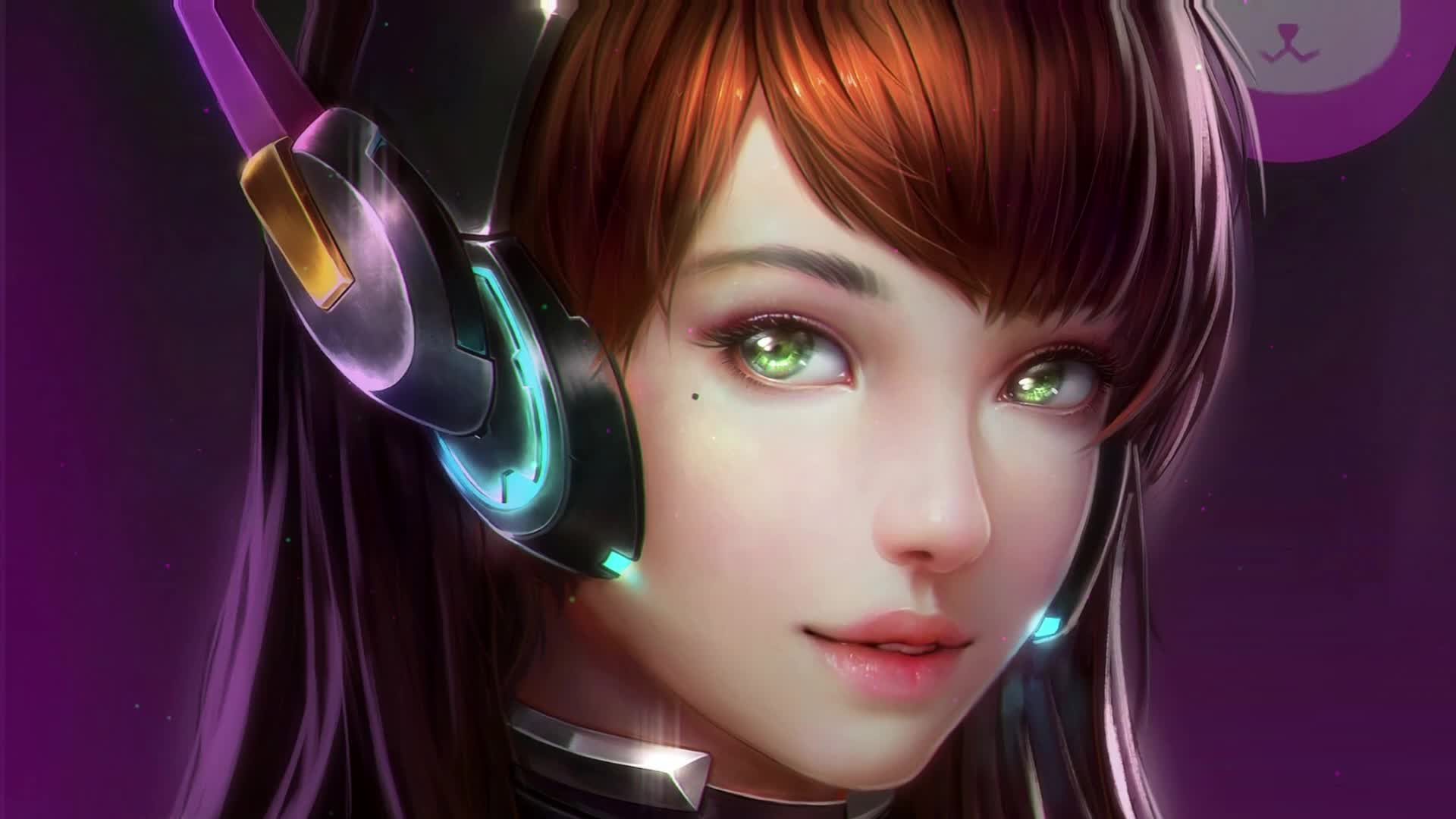 PC Overwatch Pretty DVA Live Wallpaper Free