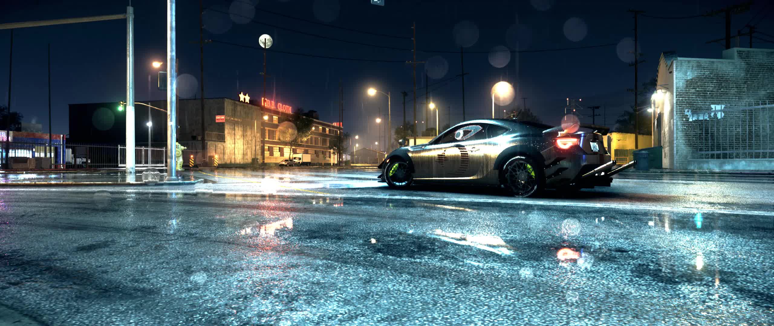 PC Raining Night City NFS Live Wallpaper Free