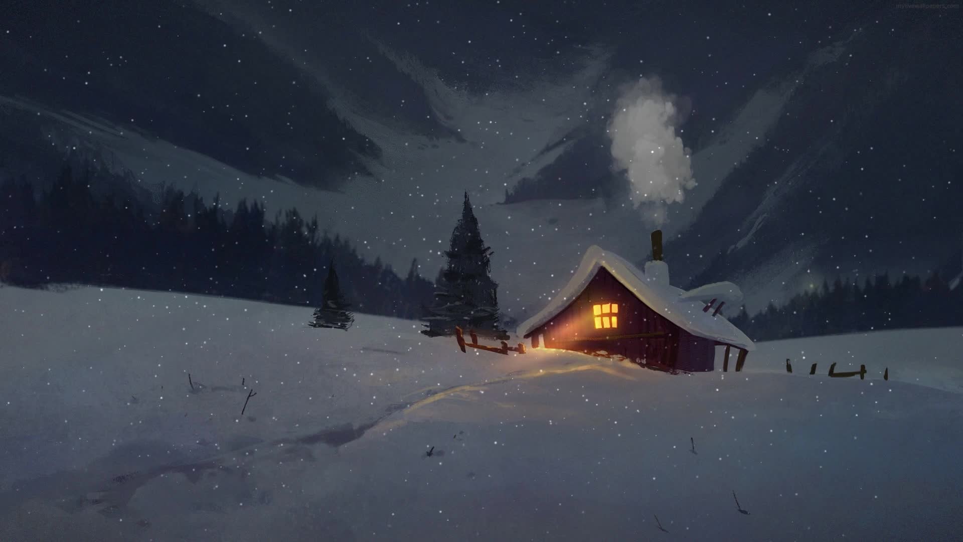 PC Cabin Fireworks Live Wallpaper Free