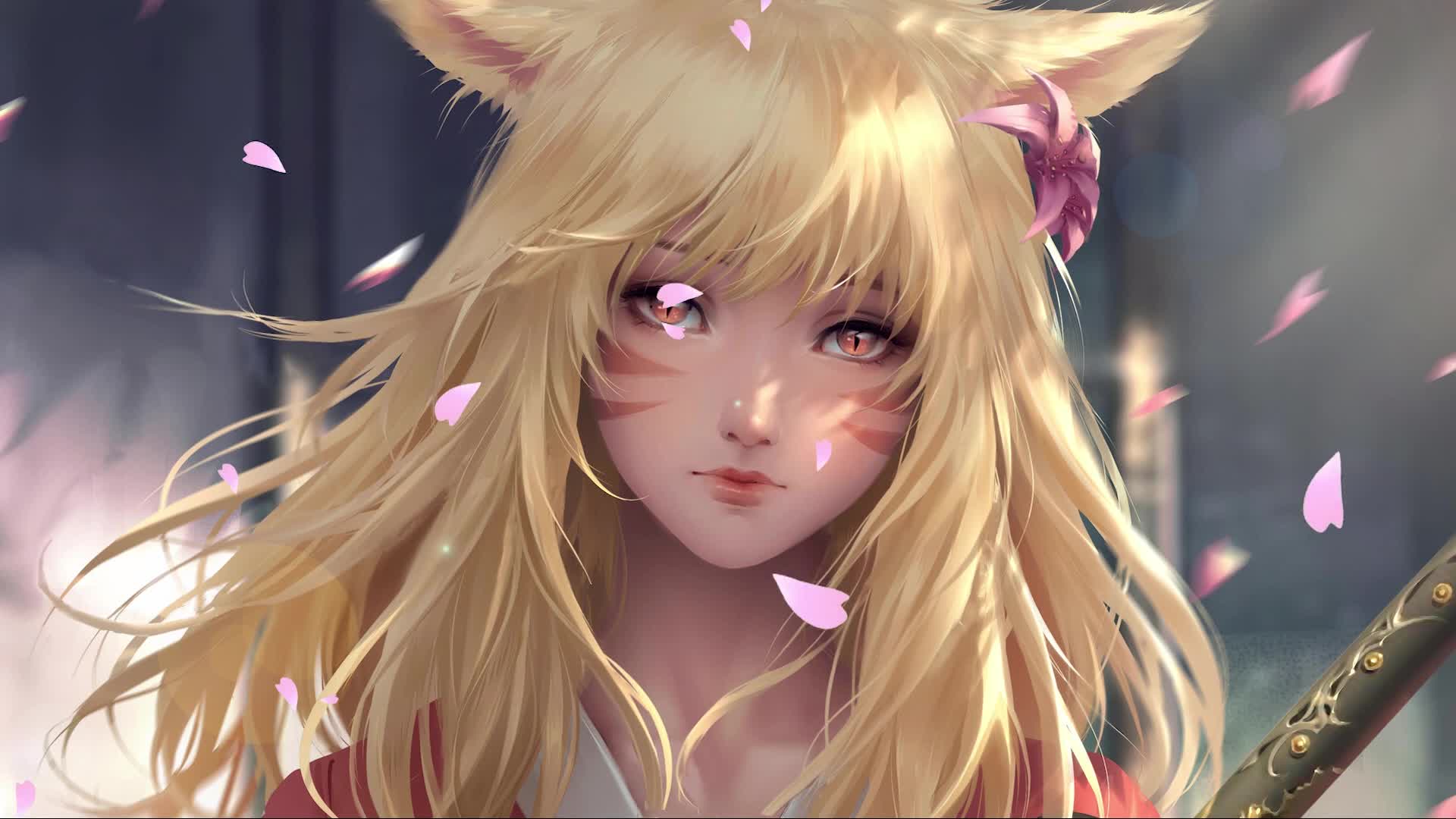 PC Ahri Pink Petals LoL Live Wallpaper Free