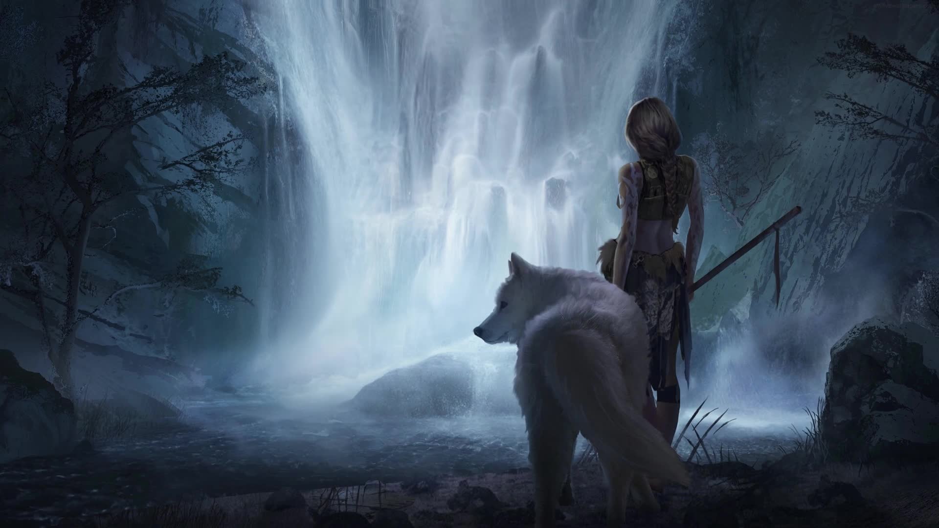 PC Princess Mononoke Waterfall Live Wallpaper Free
