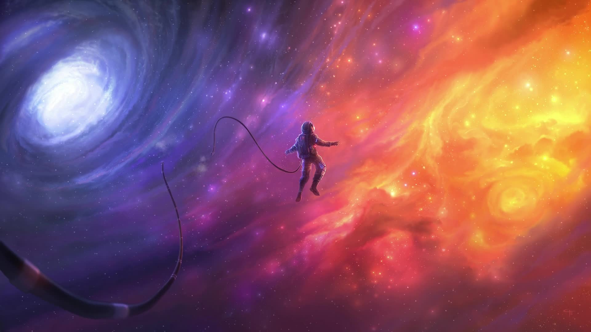 PC Spaceman Galaxy Live Wallpaper Free