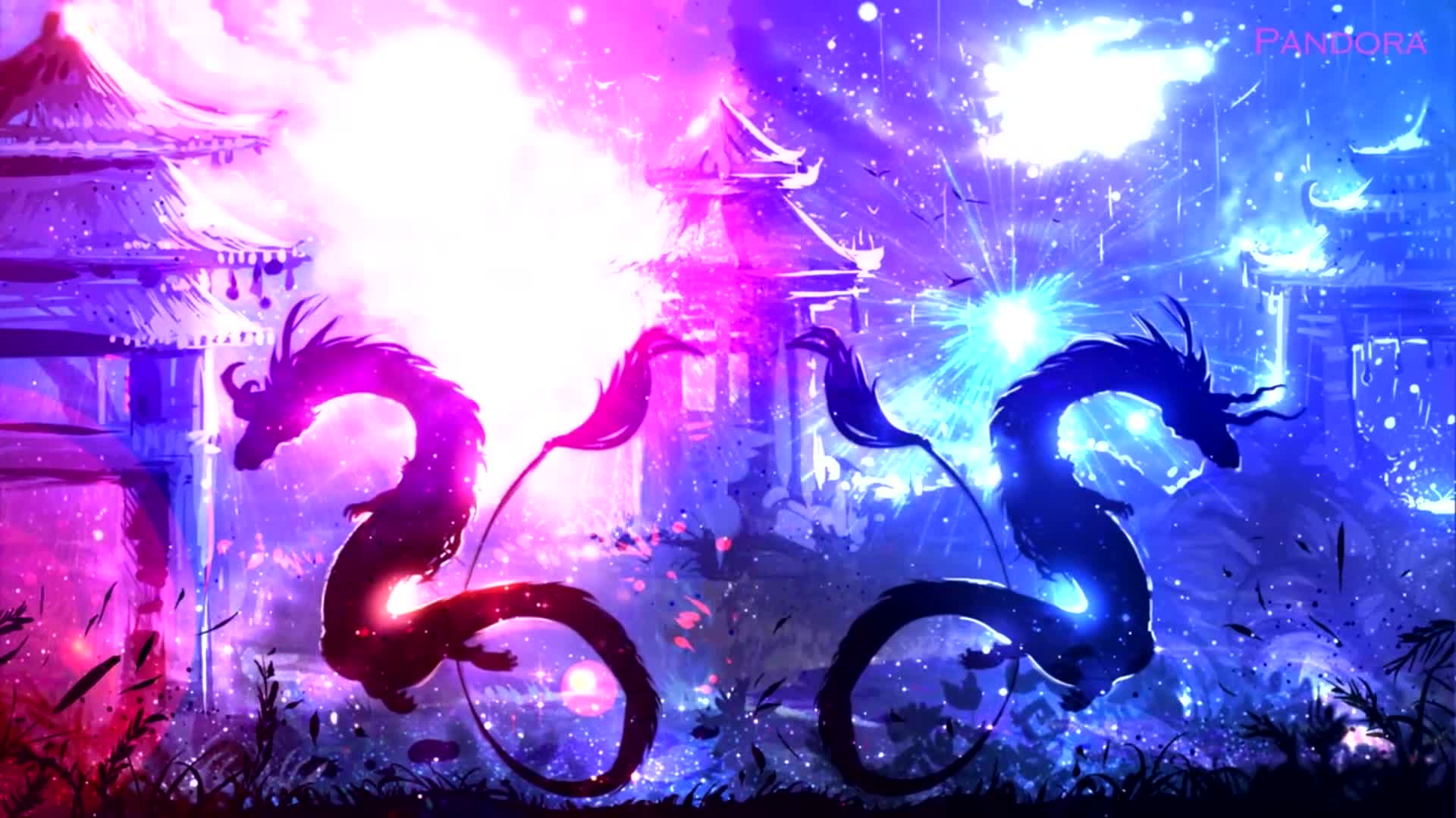 PC Two Dragons Live Wallpaper Free