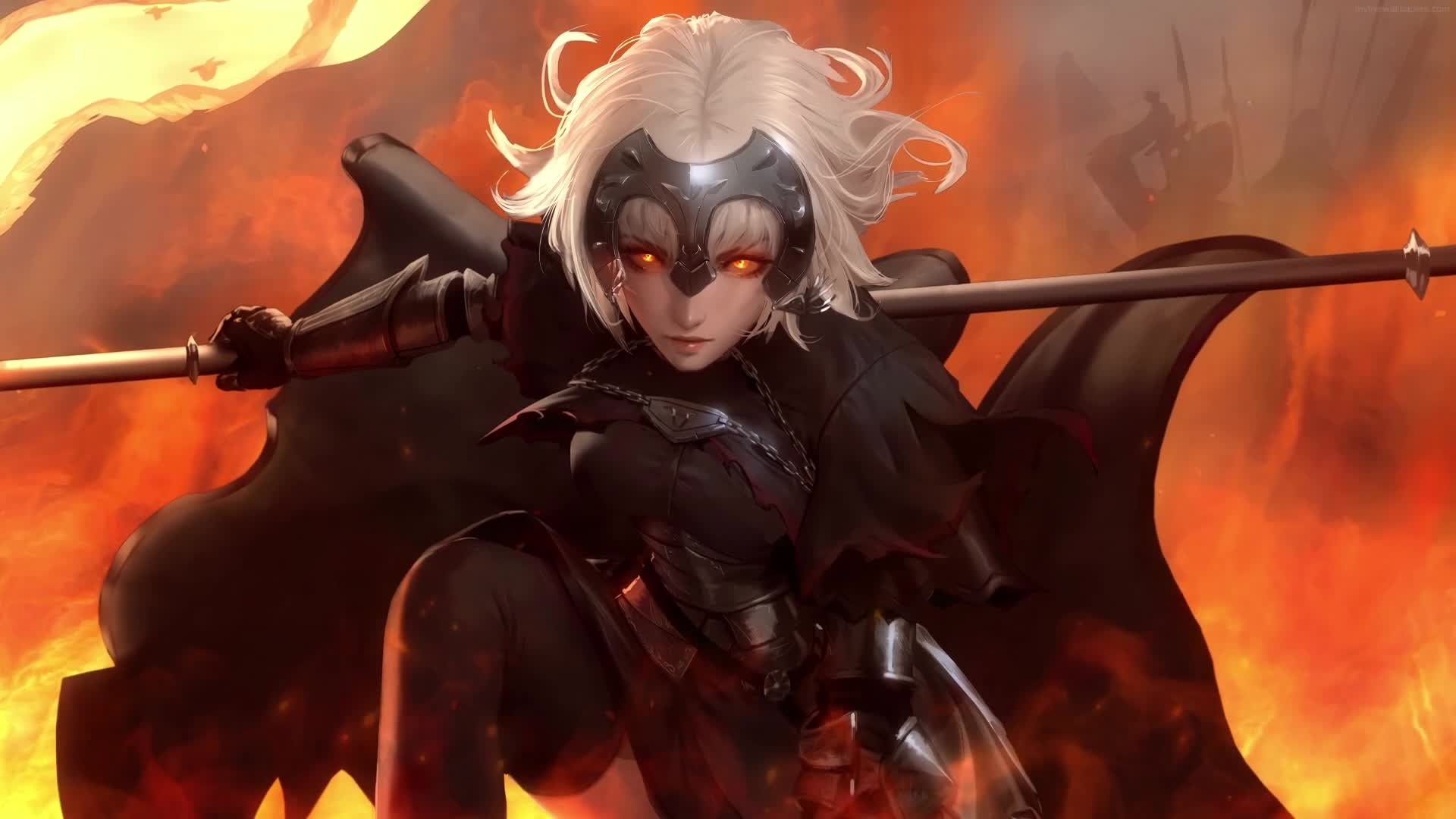 PC Jeanne dArc Flames FGO Live Wallpaper Free