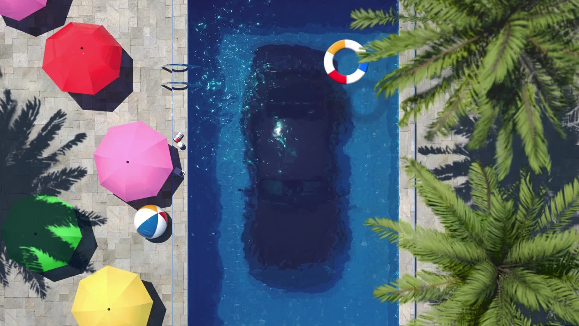 PC  Car In Pool Live Wallpaper Free