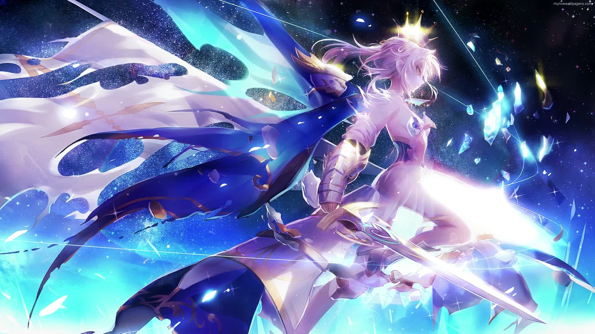 PC Saber Sparkles FGO Live Wallpaper Free
