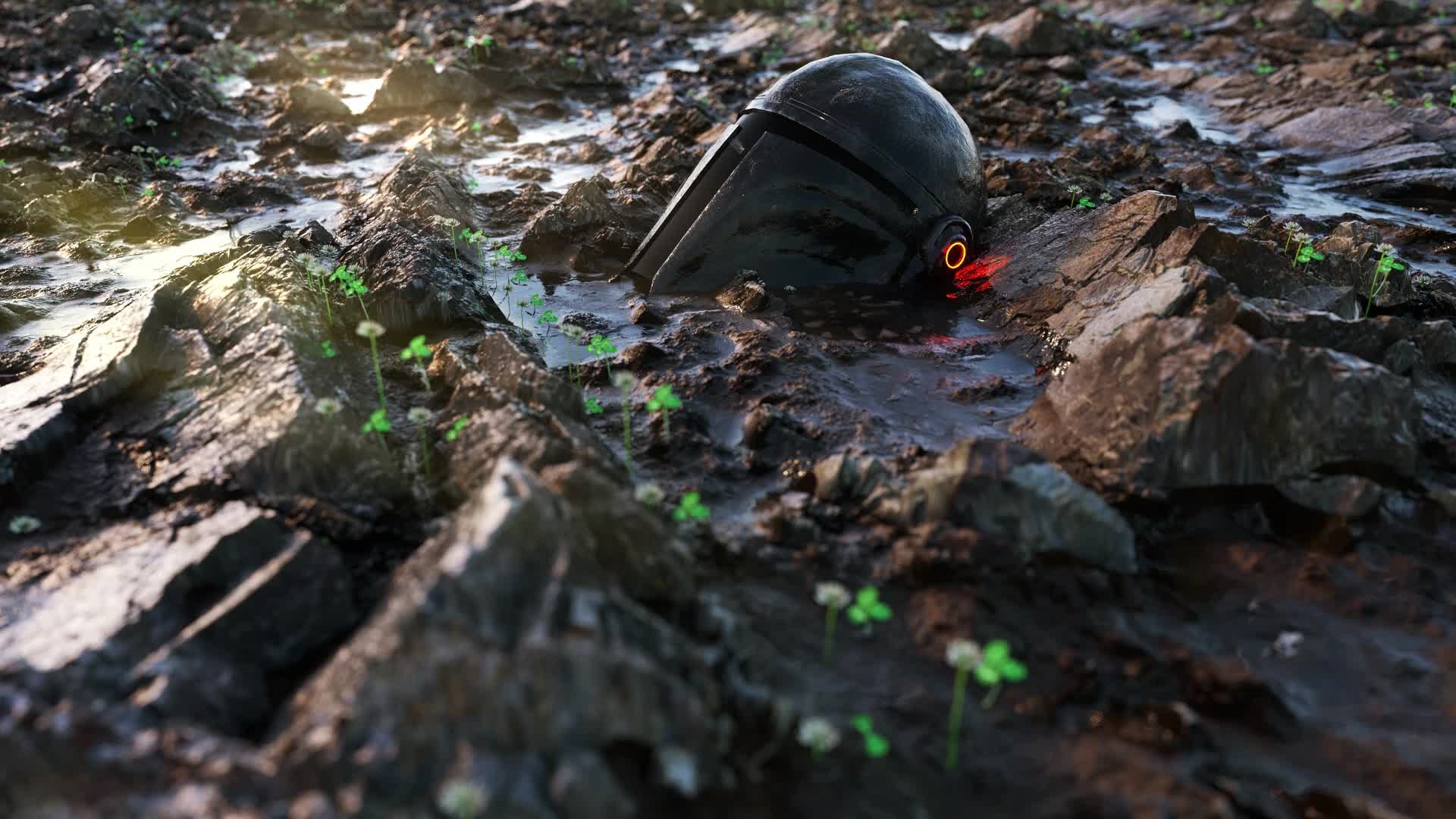 PC Abandoned Mandalorian Helmet Live Wallpaper Free