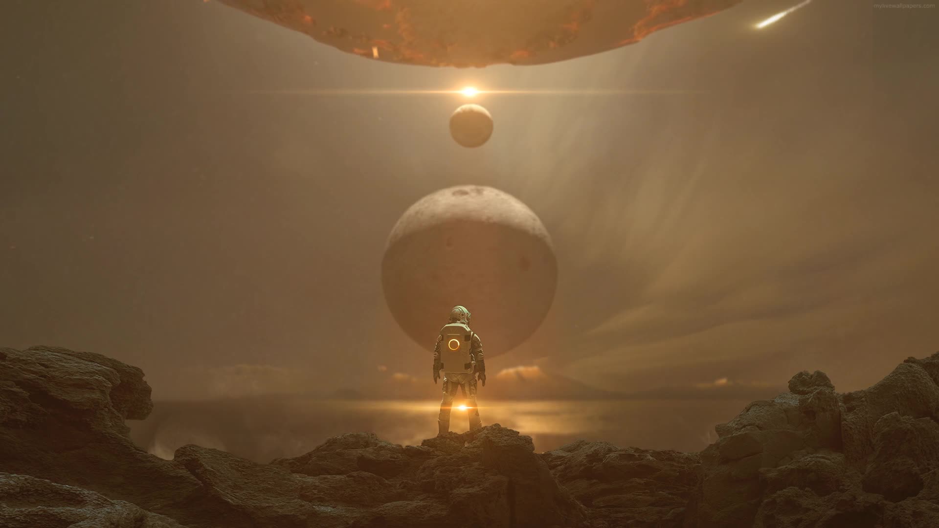 PC Planet Shooting Stars Edit Live Wallpaper Free