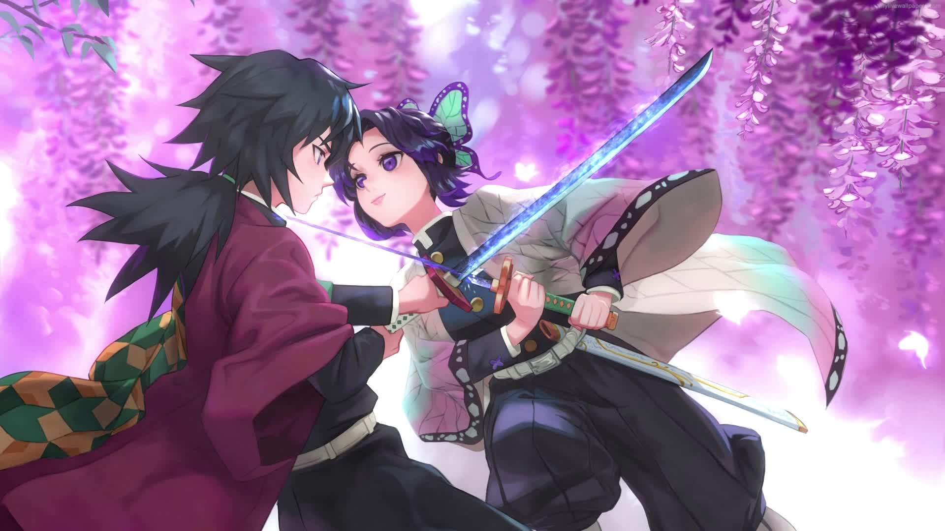 PC Giyu and Shinobu Demon Slayer Live Wallpaper Free