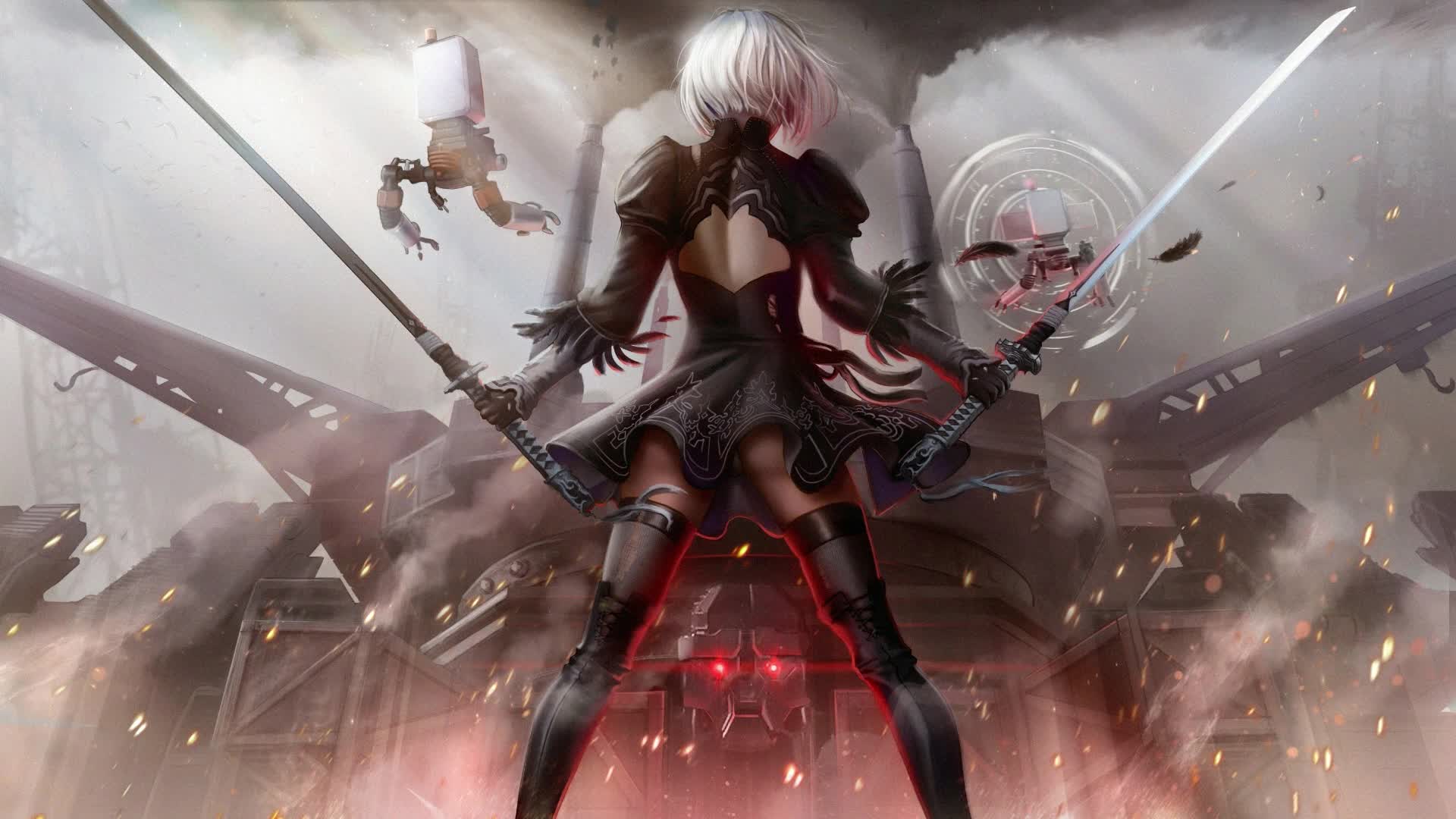 PC Robot Standoff Nier Automata Live Wallpaper Free