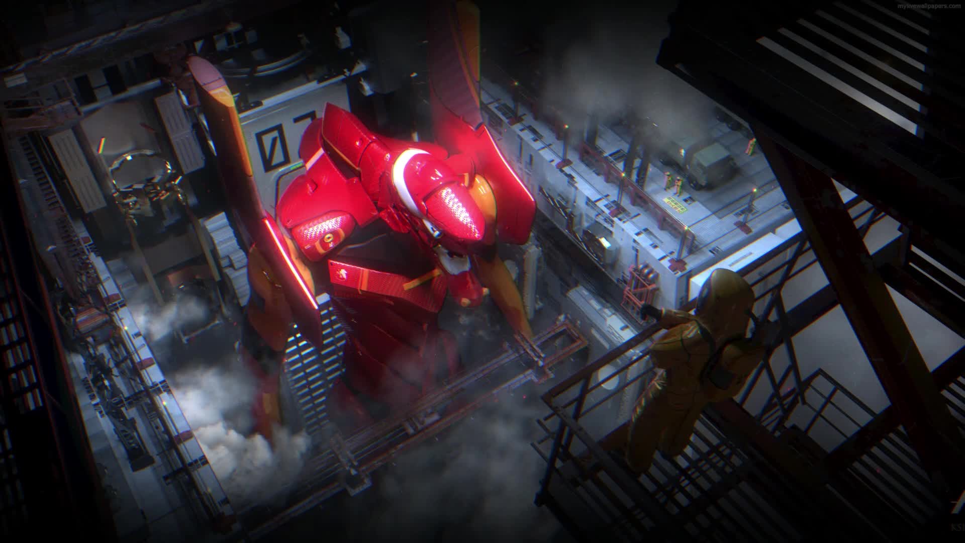 PC Evangelion EVA 02 Live Wallpaper Free