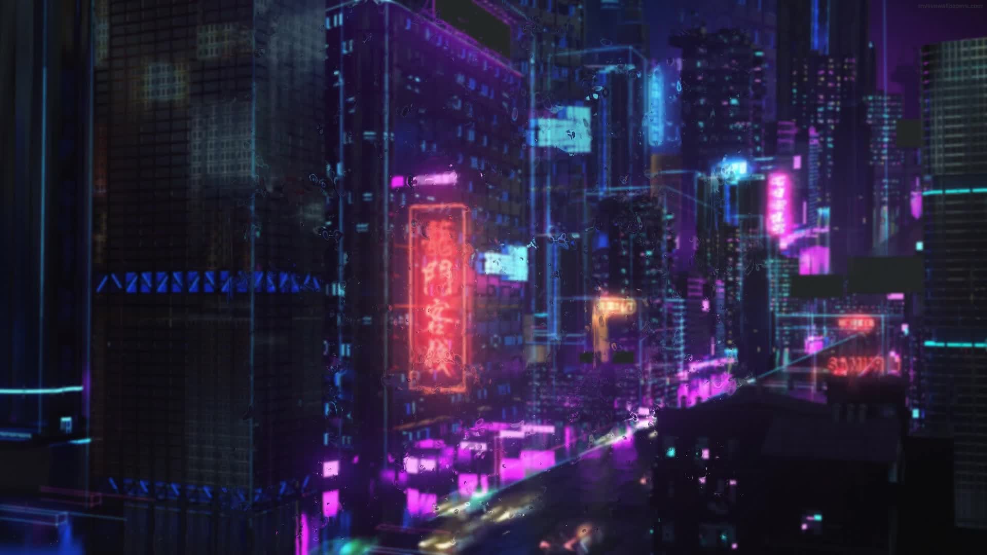 PC City Traffic Rain Live Wallpaper Free