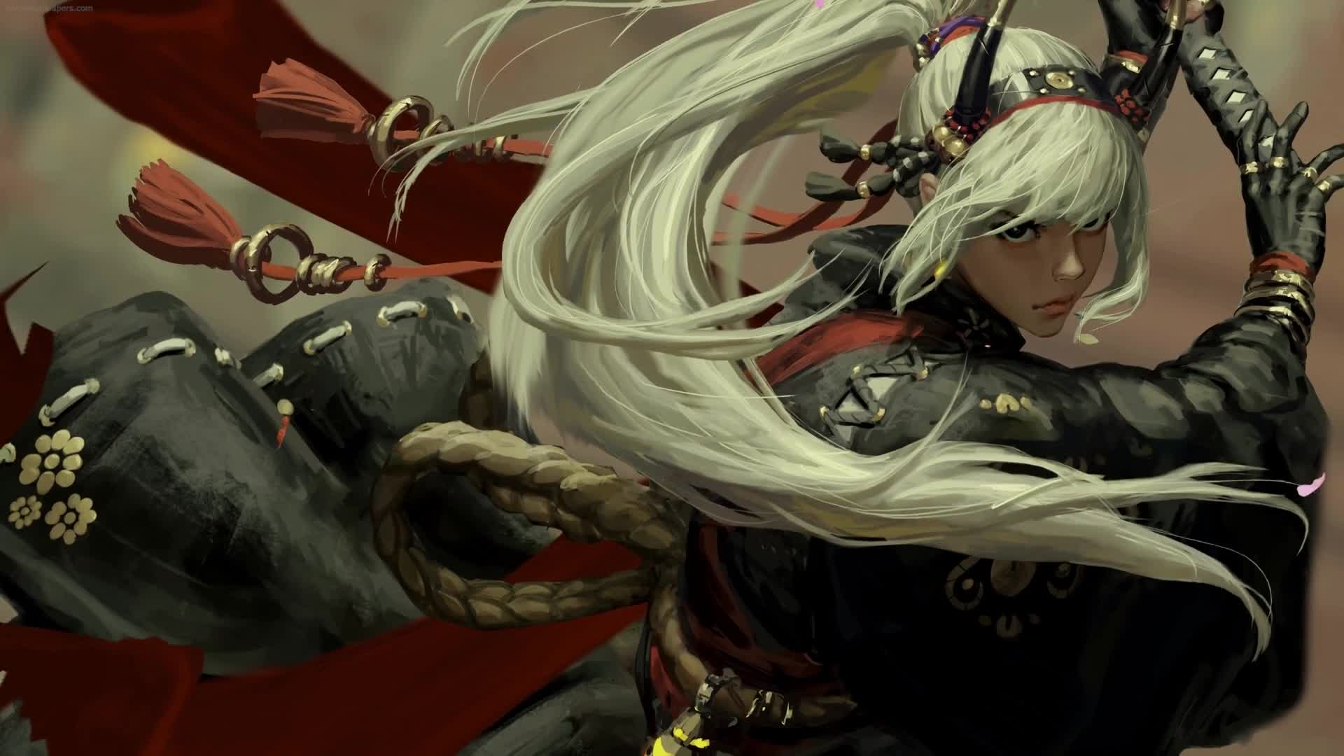 PC Blonde Samurai Live Wallpaper Free