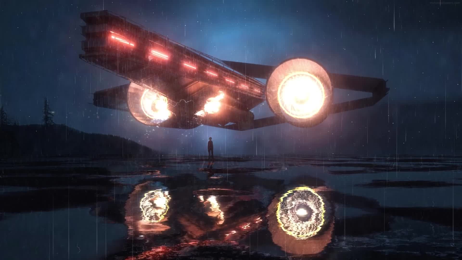 PC Spaceship Turbines Live Wallpaper Free