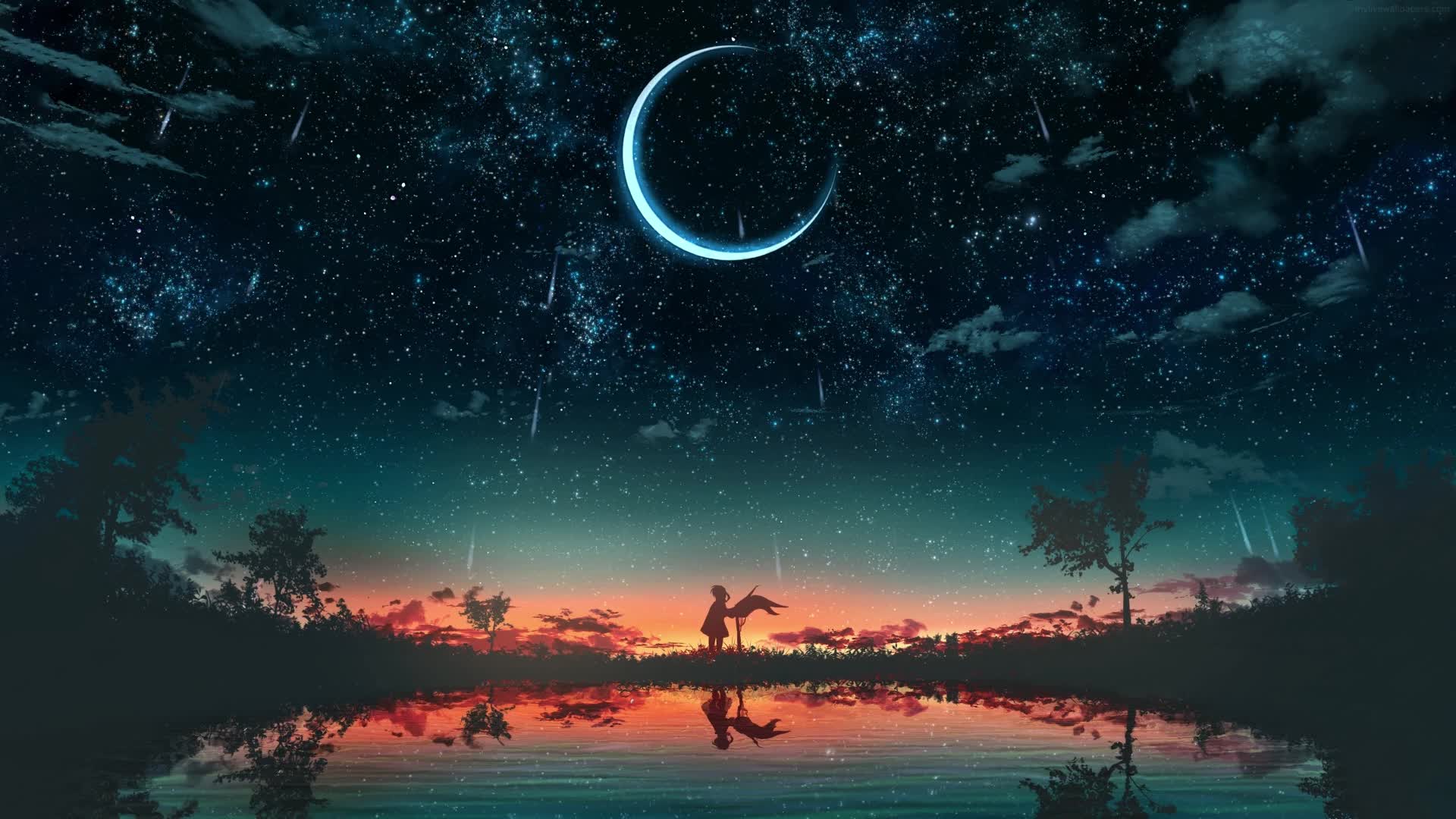 PC Raining Stars 1 Live Wallpaper Free