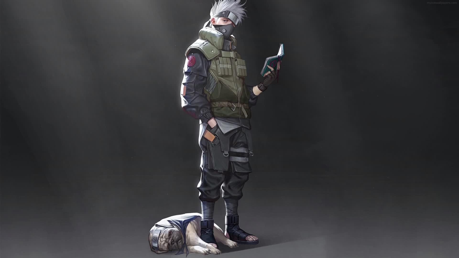 PC Kakashi and Pakkun Naruto Live Wallpaper Free