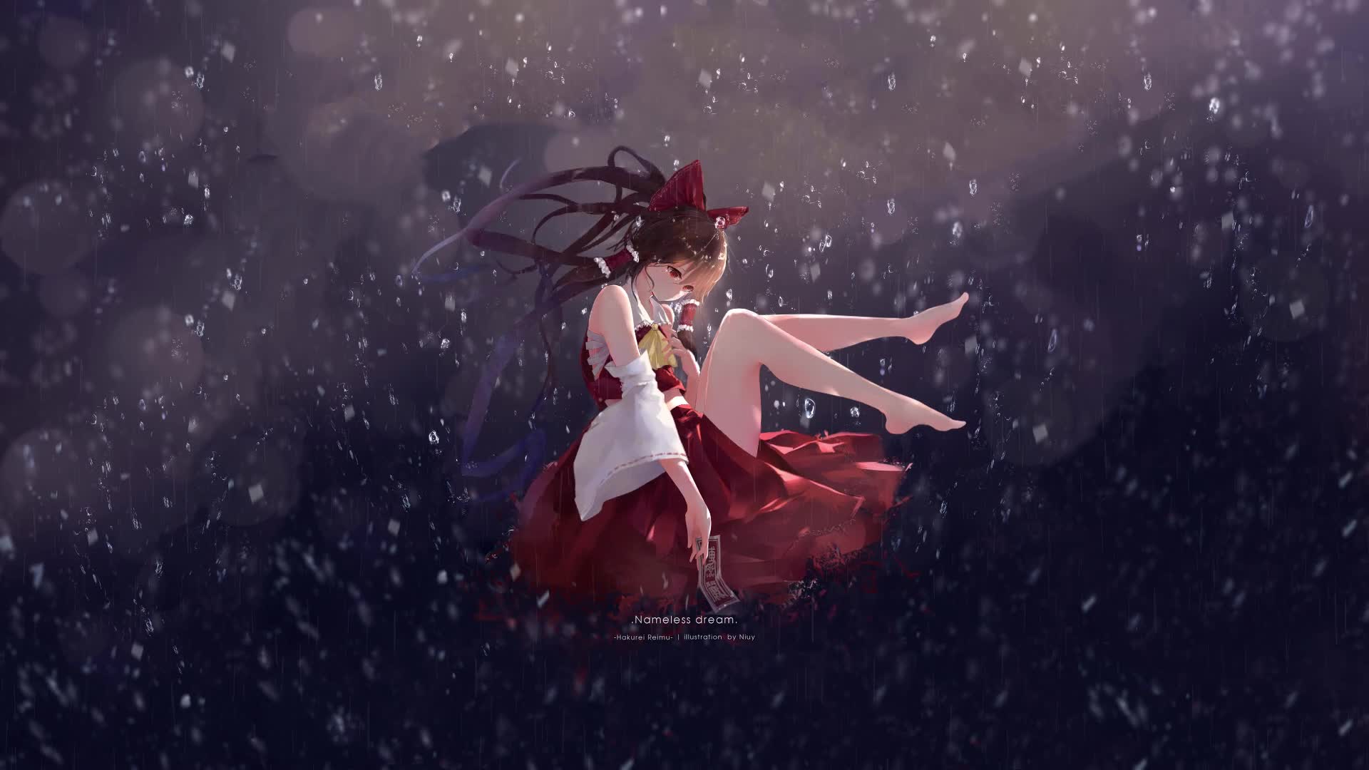 PC Hakurei Reimu Falling Live Wallpaper Free