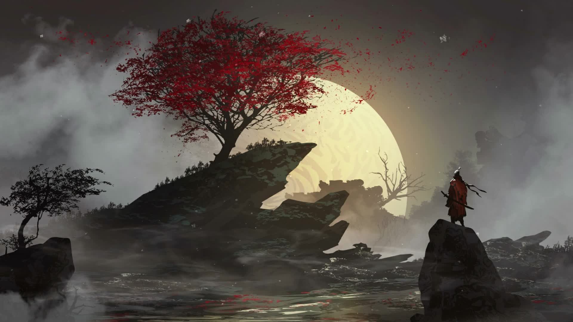 PC Lone Samurai Live Wallpaper Free
