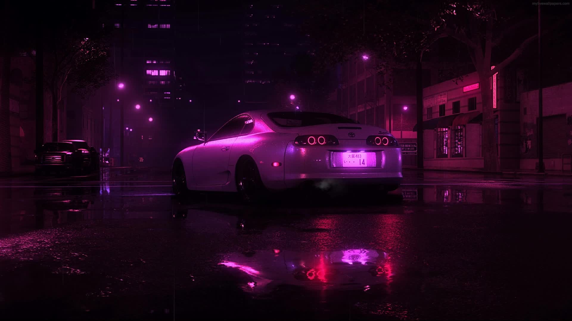 PC Neon Toyota Supra NFS Live Wallpaper Free