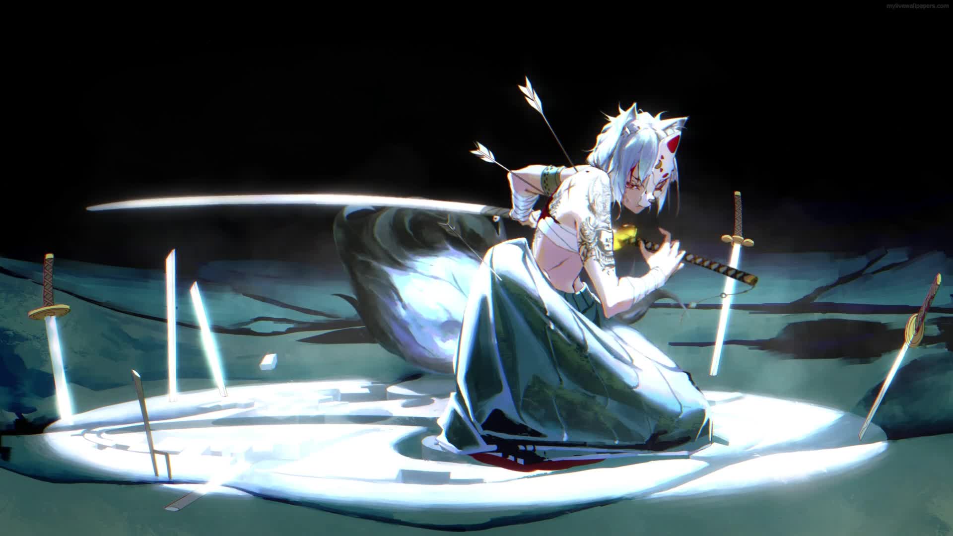 PC Kitsune Samurai Live Wallpaper Free