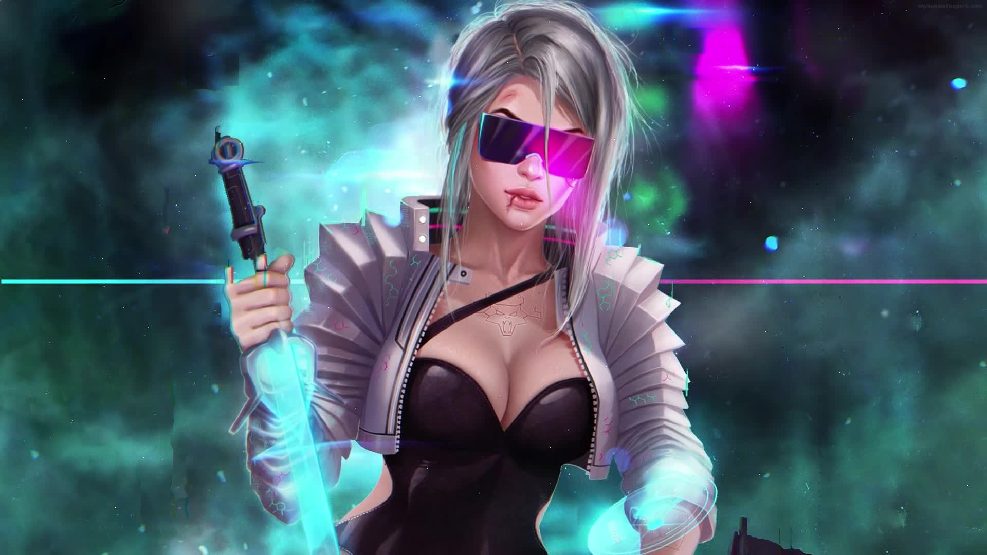 PC Ciri Cyberpunk Live Wallpaper Free