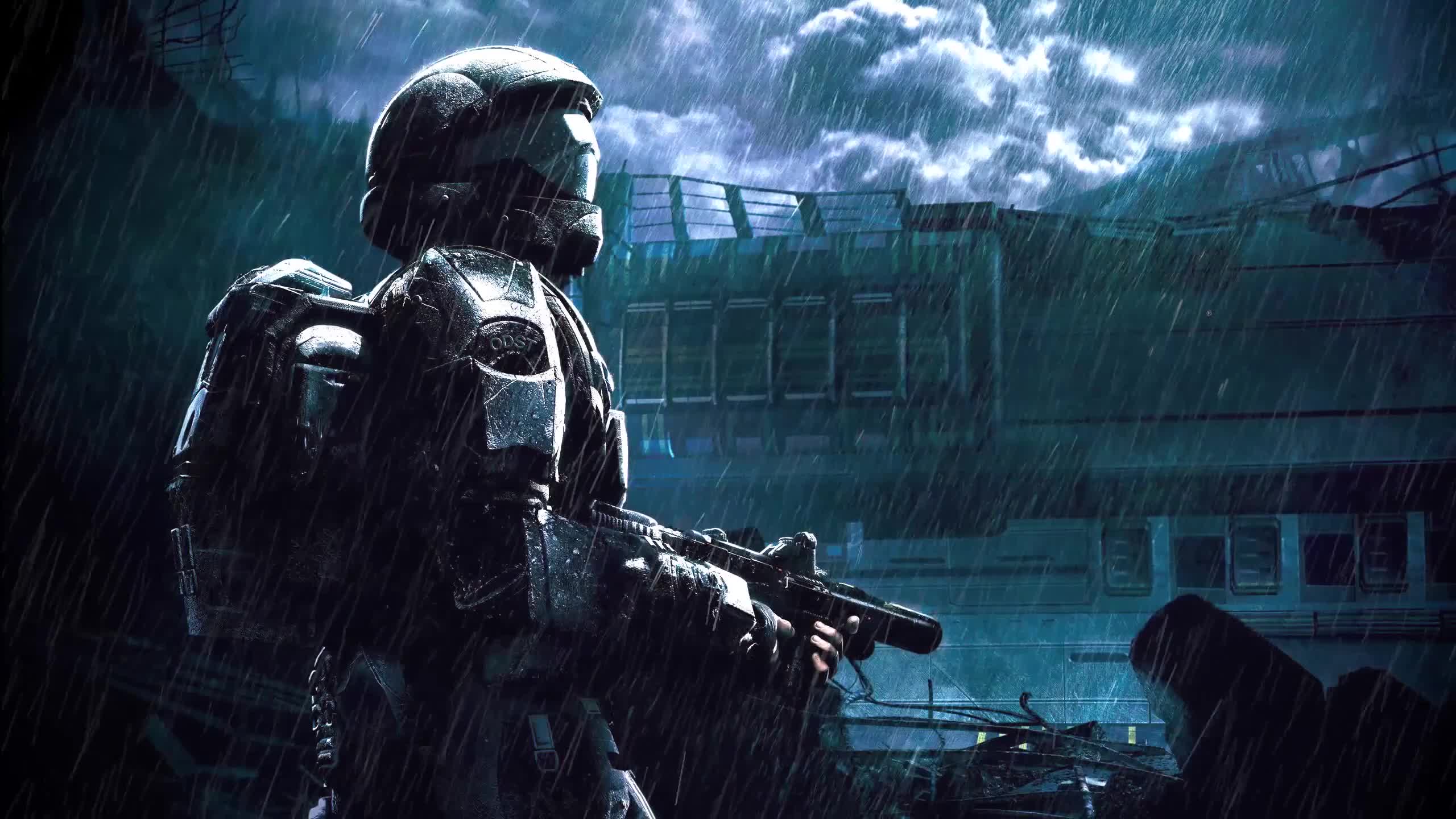PC Rainstorm Halo3 ODST Live Wallpaper Free