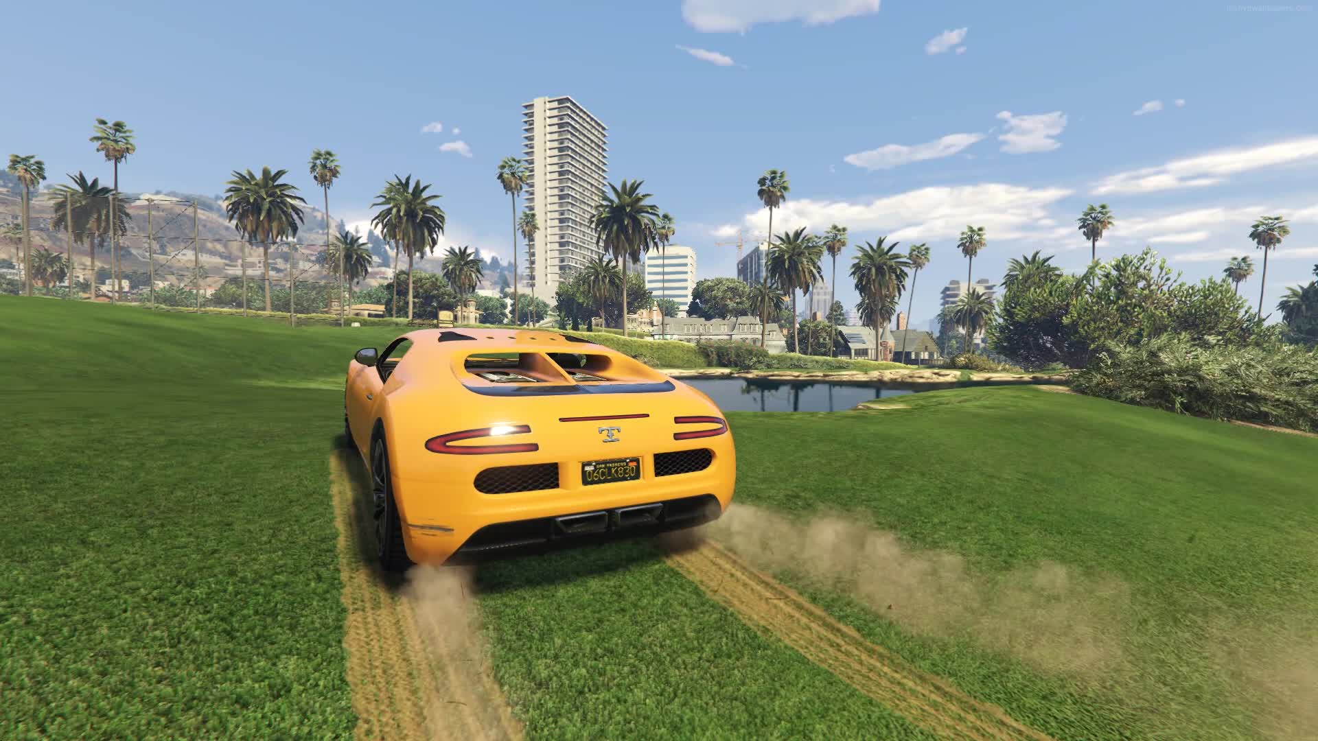 PC Sports Car Pond Live Wallpaper Free