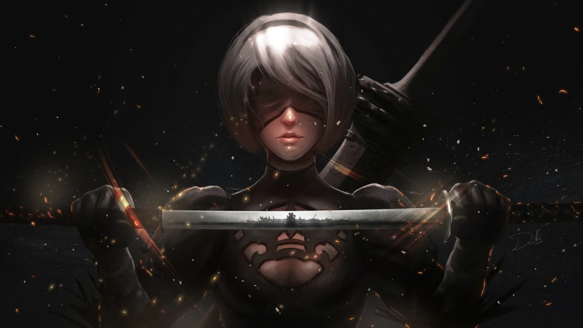 PC Nier Automata Sword Live Wallpaper Free