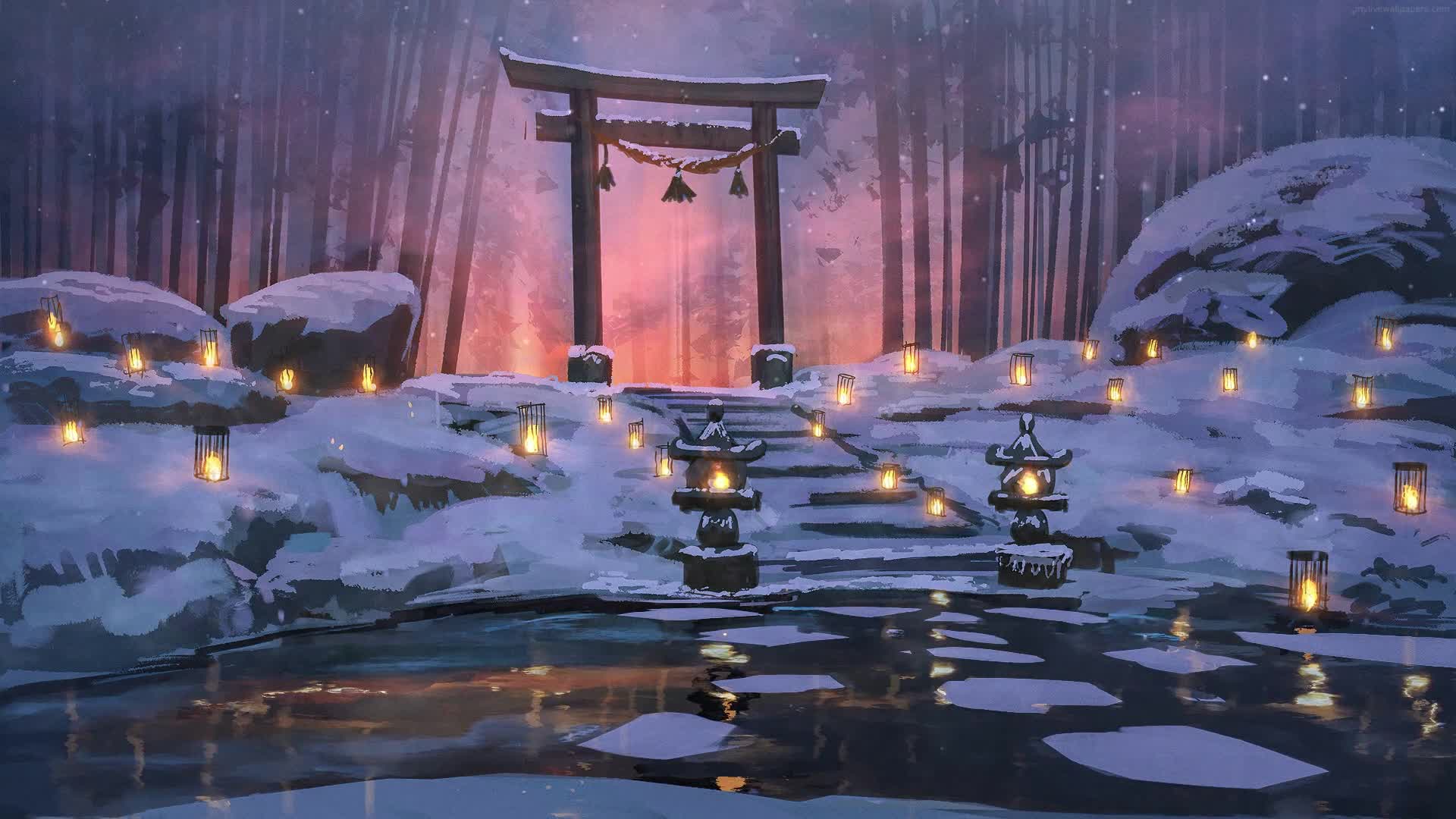 PC Torii Snow Live Wallpaper Free live wallpaper