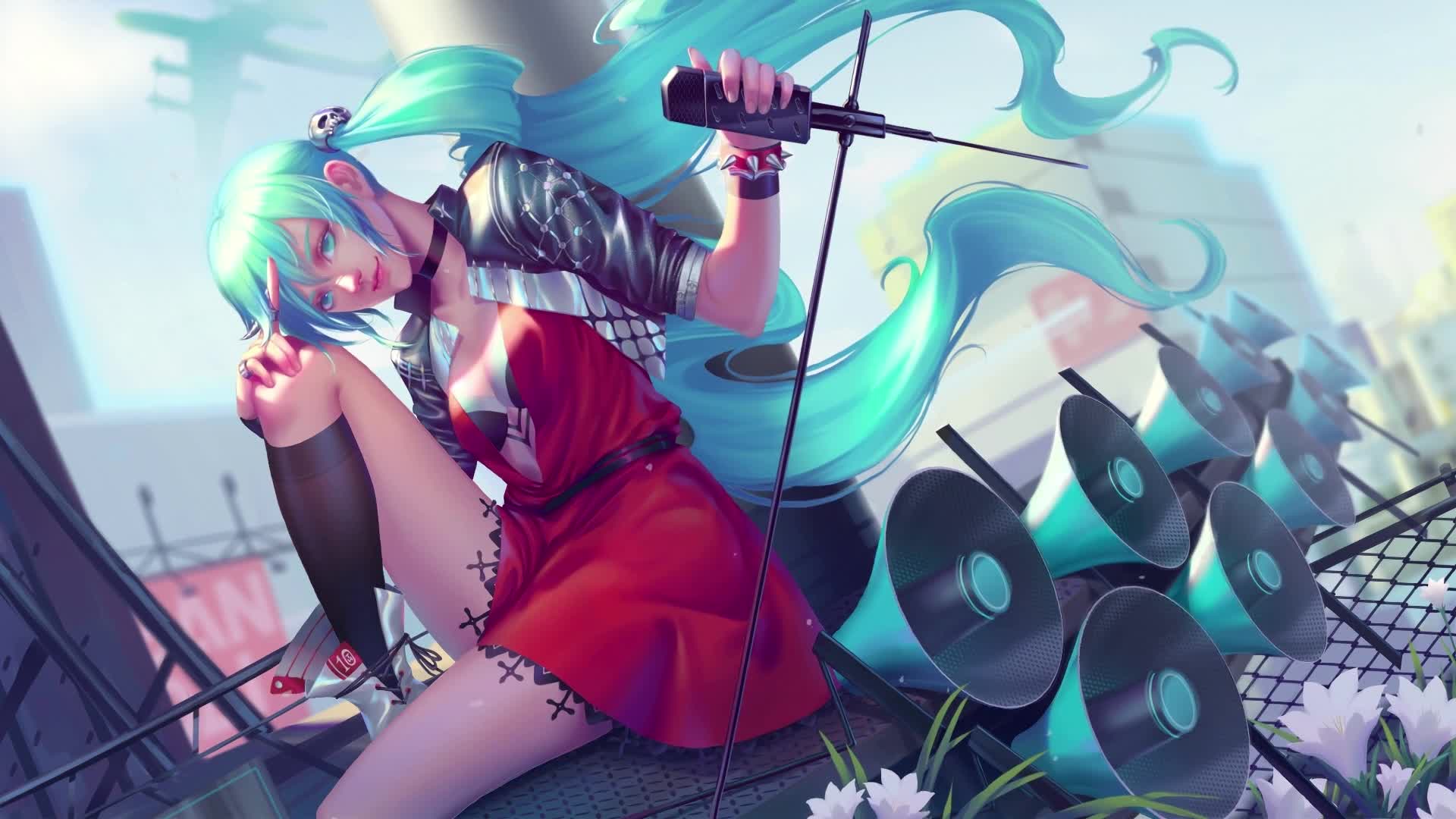 PC Punk Rock Miku Live Wallpaper Free