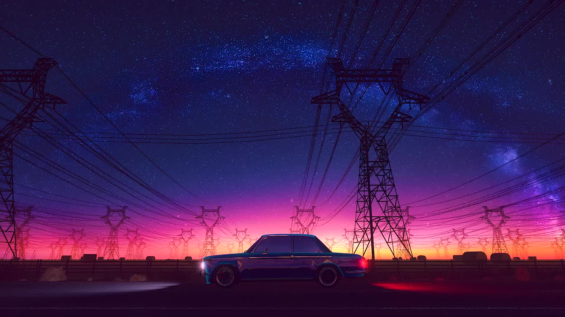 PC Evening Drive Live Wallpaper Free