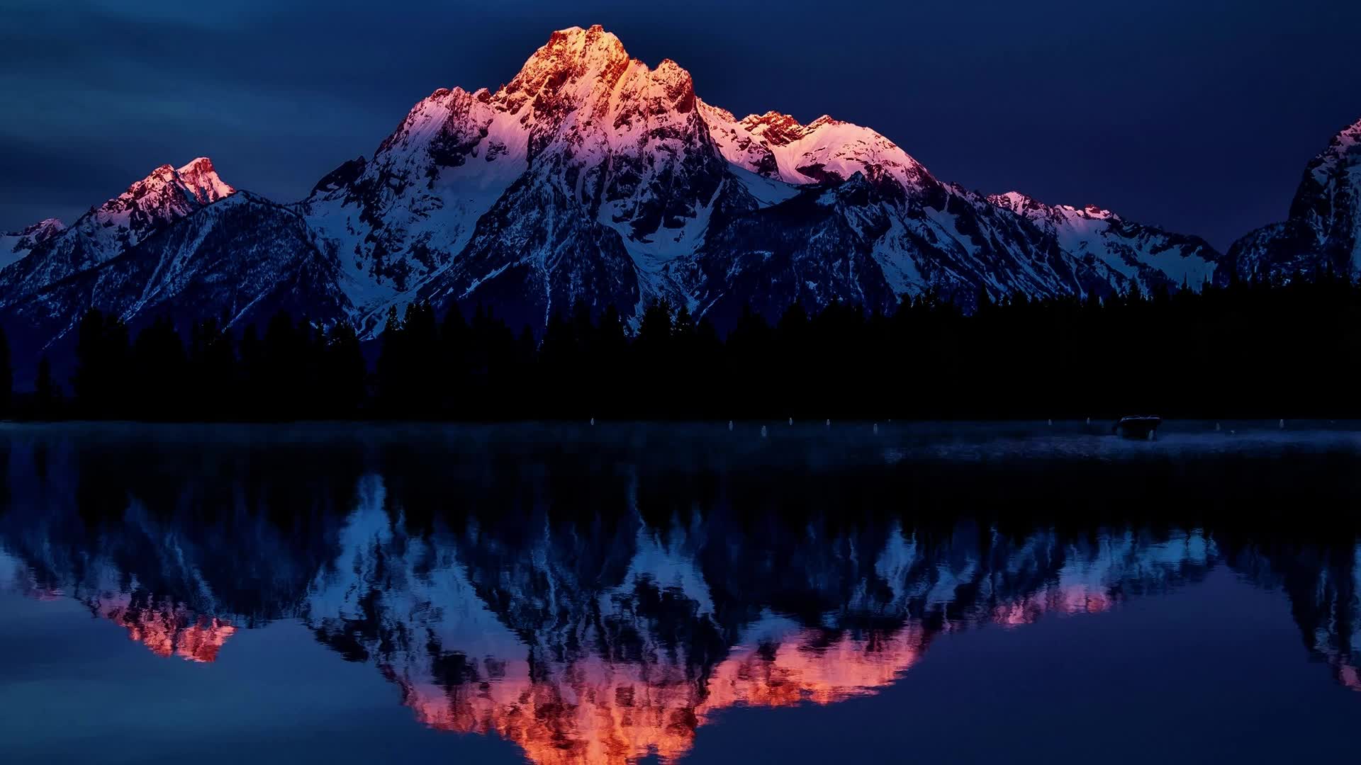 PC Glow Sunset Mountain Live Wallpaper Free