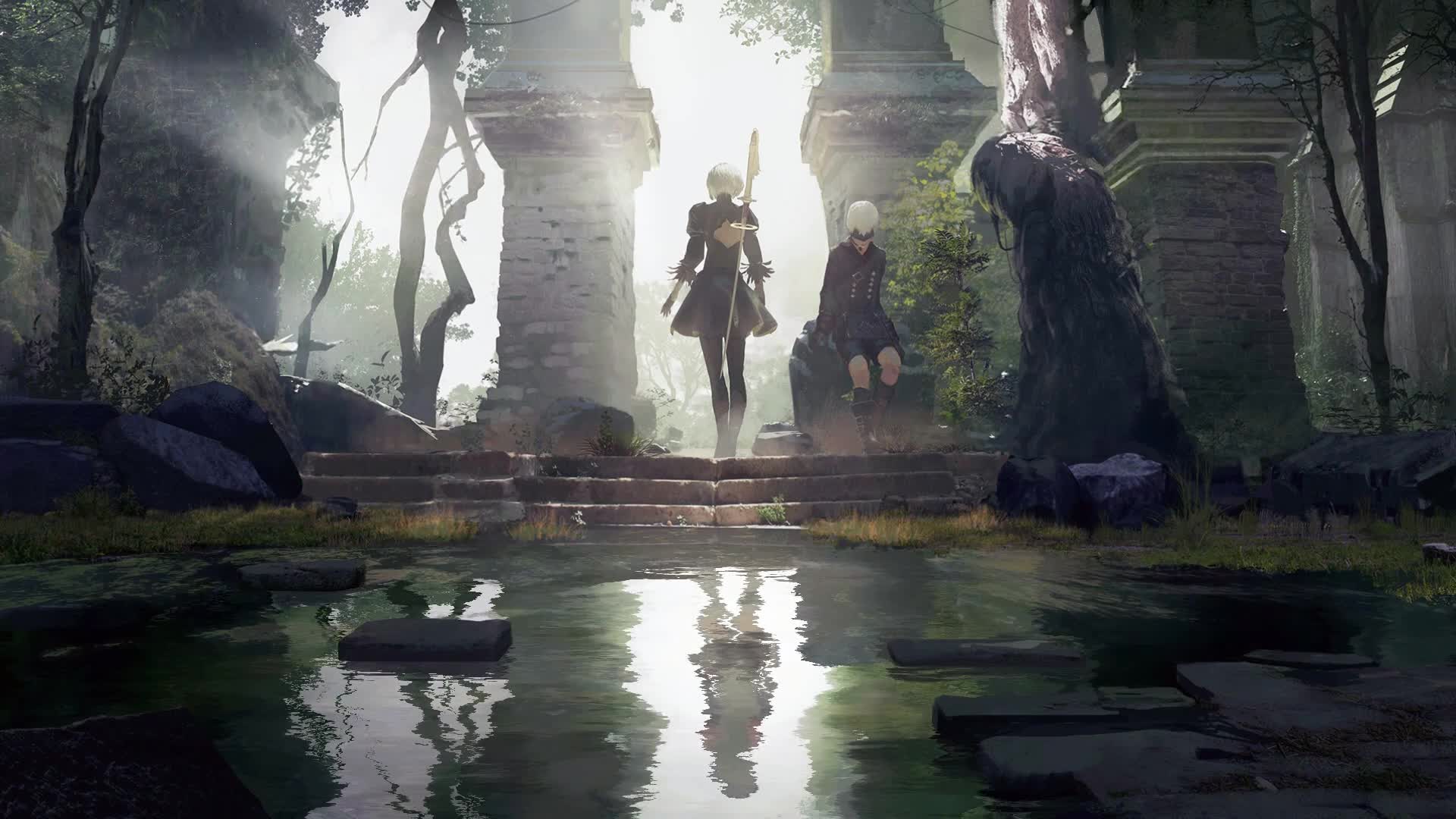 PC Nier Automata Pond Live Wallpaper Free