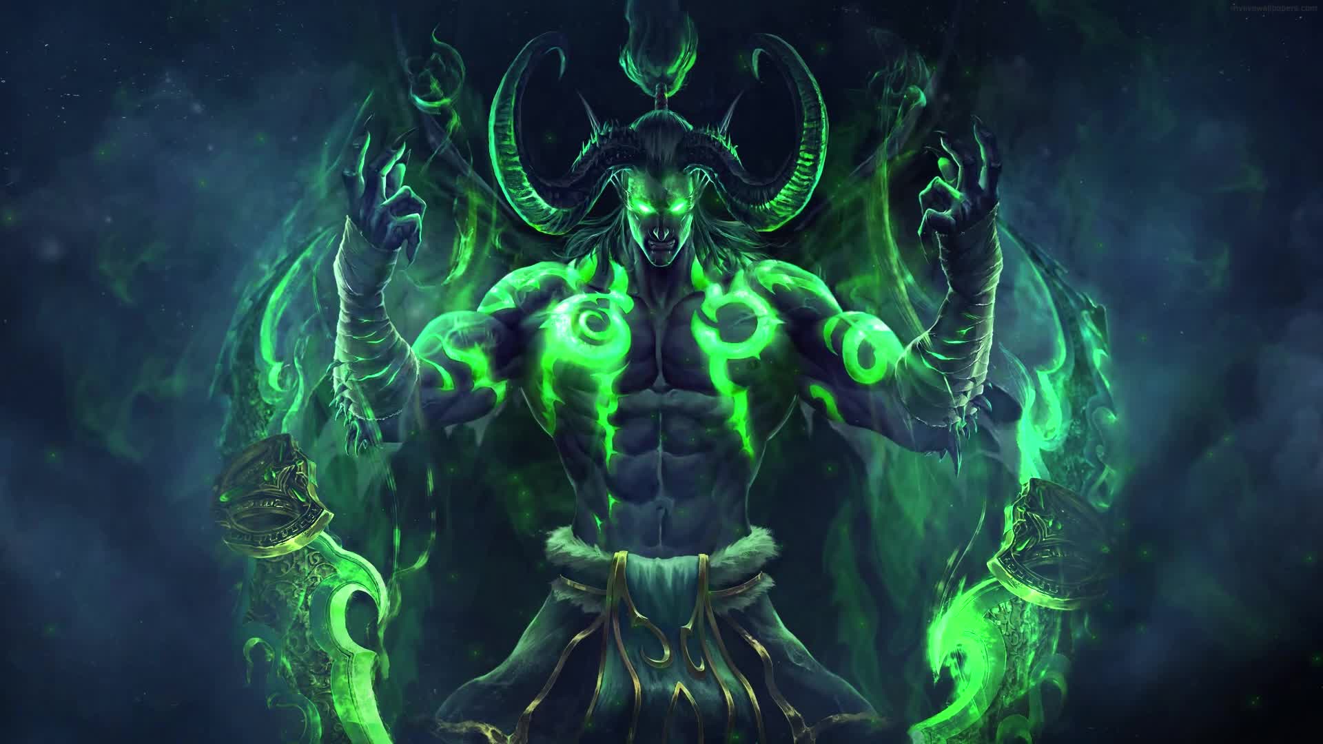 PC Illidian Stormrage Green Glow Mist Live Wallpaper Free
