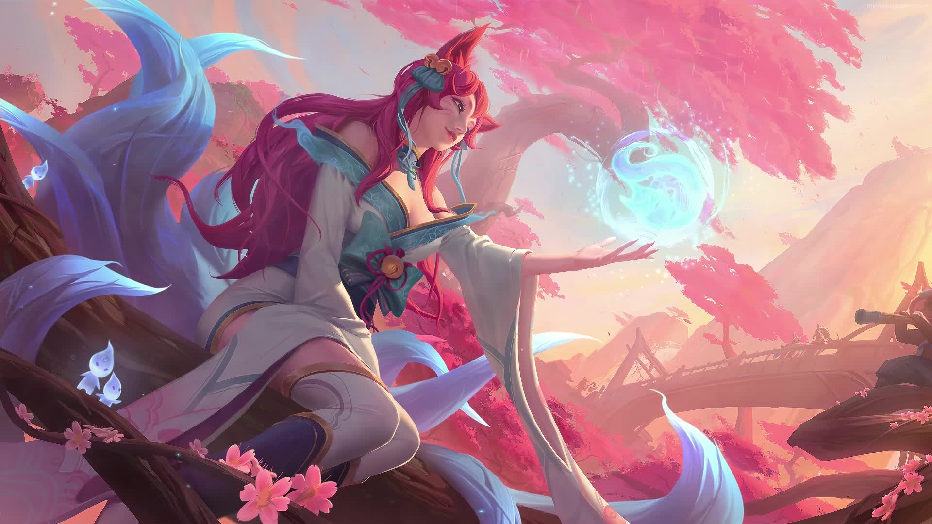 PC Ahri Spirit Blossom Live Wallpaper Free