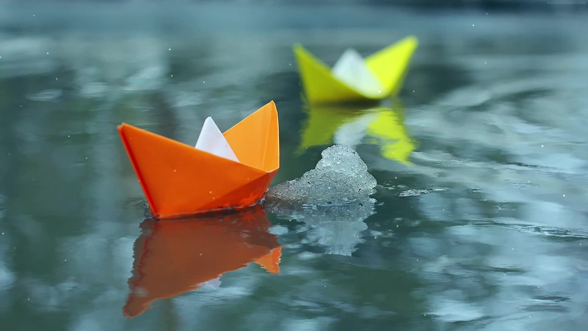 PC Paper Boats Live Wallpaper Free
