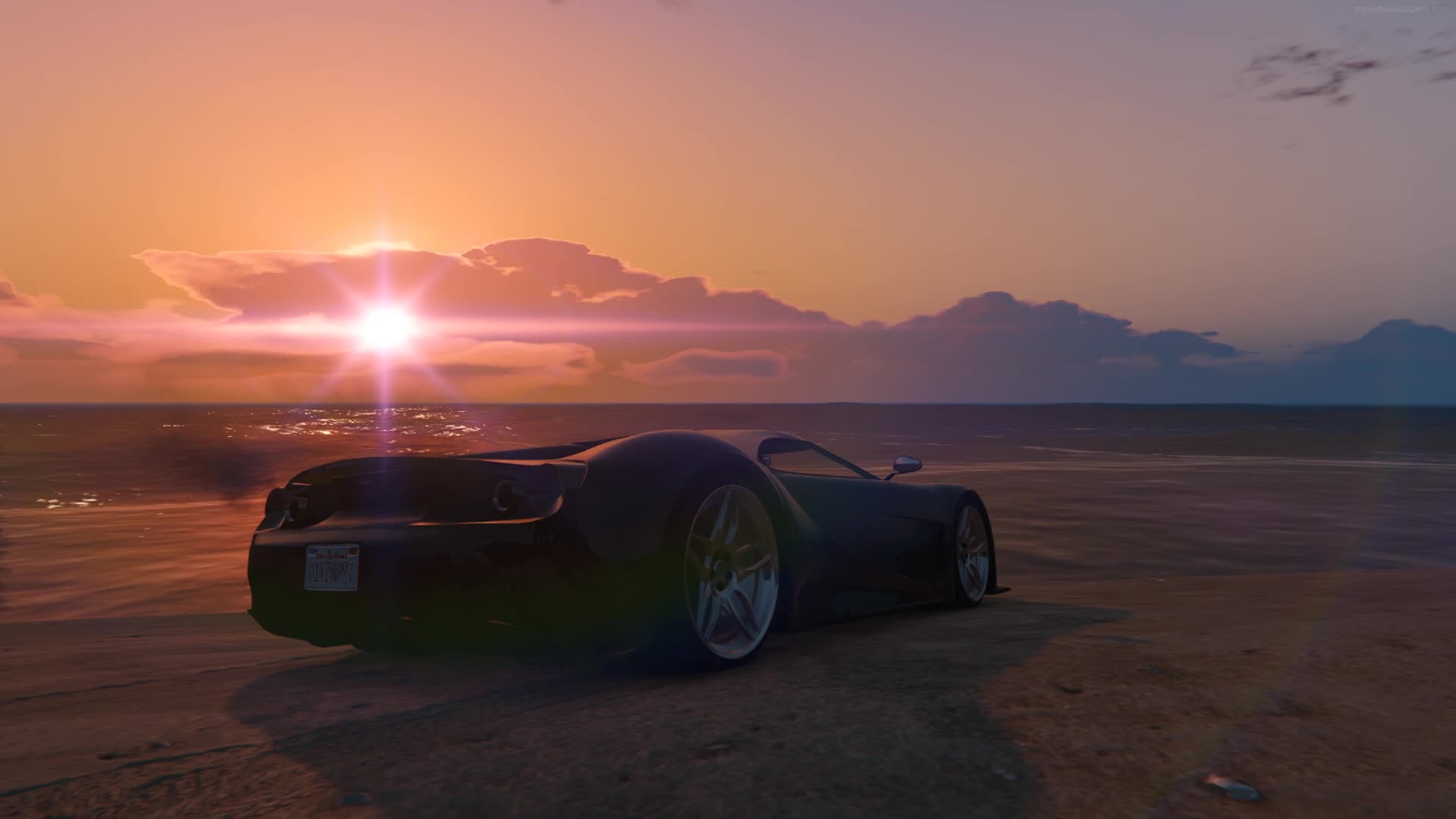 PC Sports Car by the Beach Live Wallpaper Free