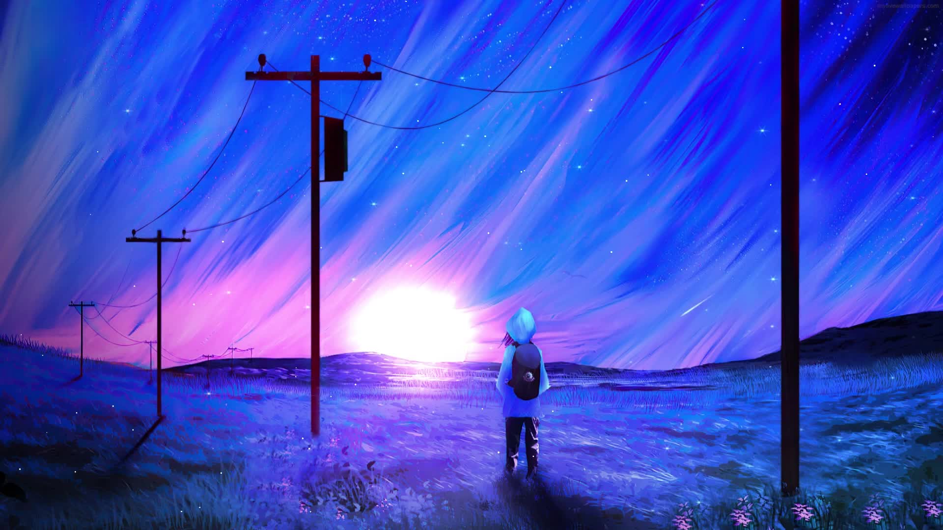 PC Sunrise Alone Live Wallpaper Free