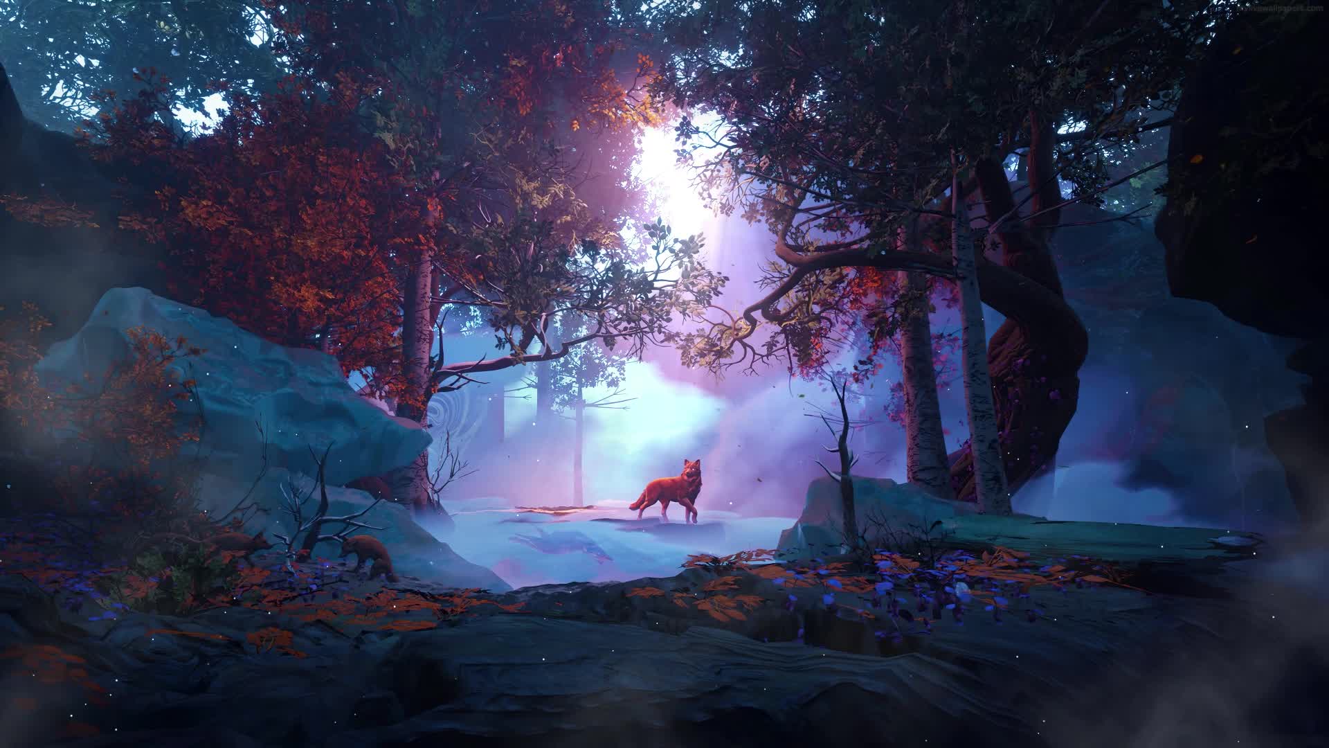 PC Falling Leaves Fox Live Wallpaper Free