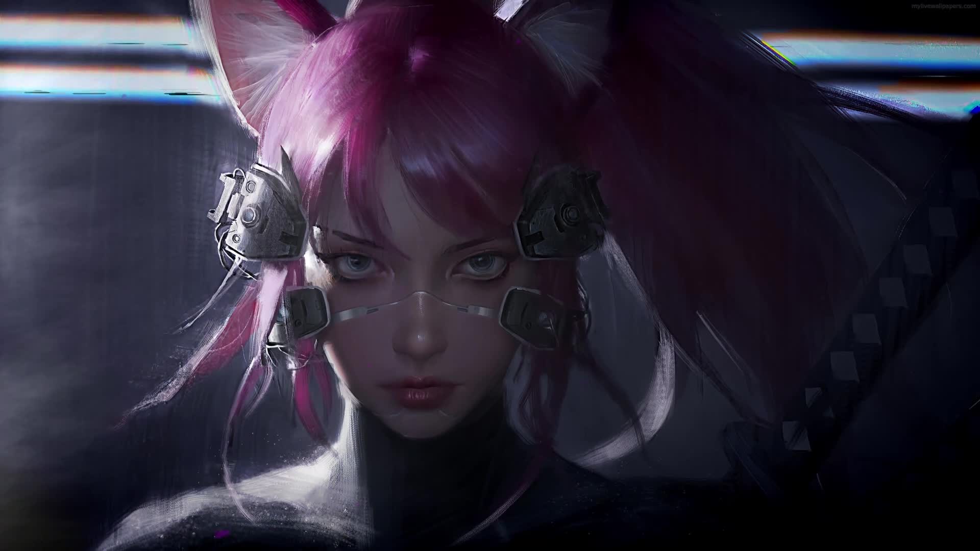 PC Samurai Girl Cyberpunk 2077 Live Wallpaper Free