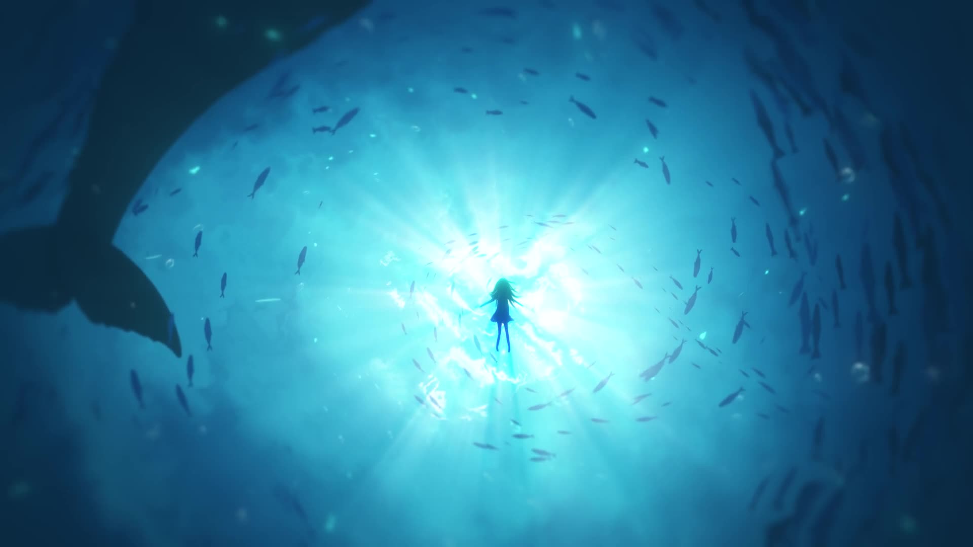 PC Swimming with Whales Live Wallpaper Free