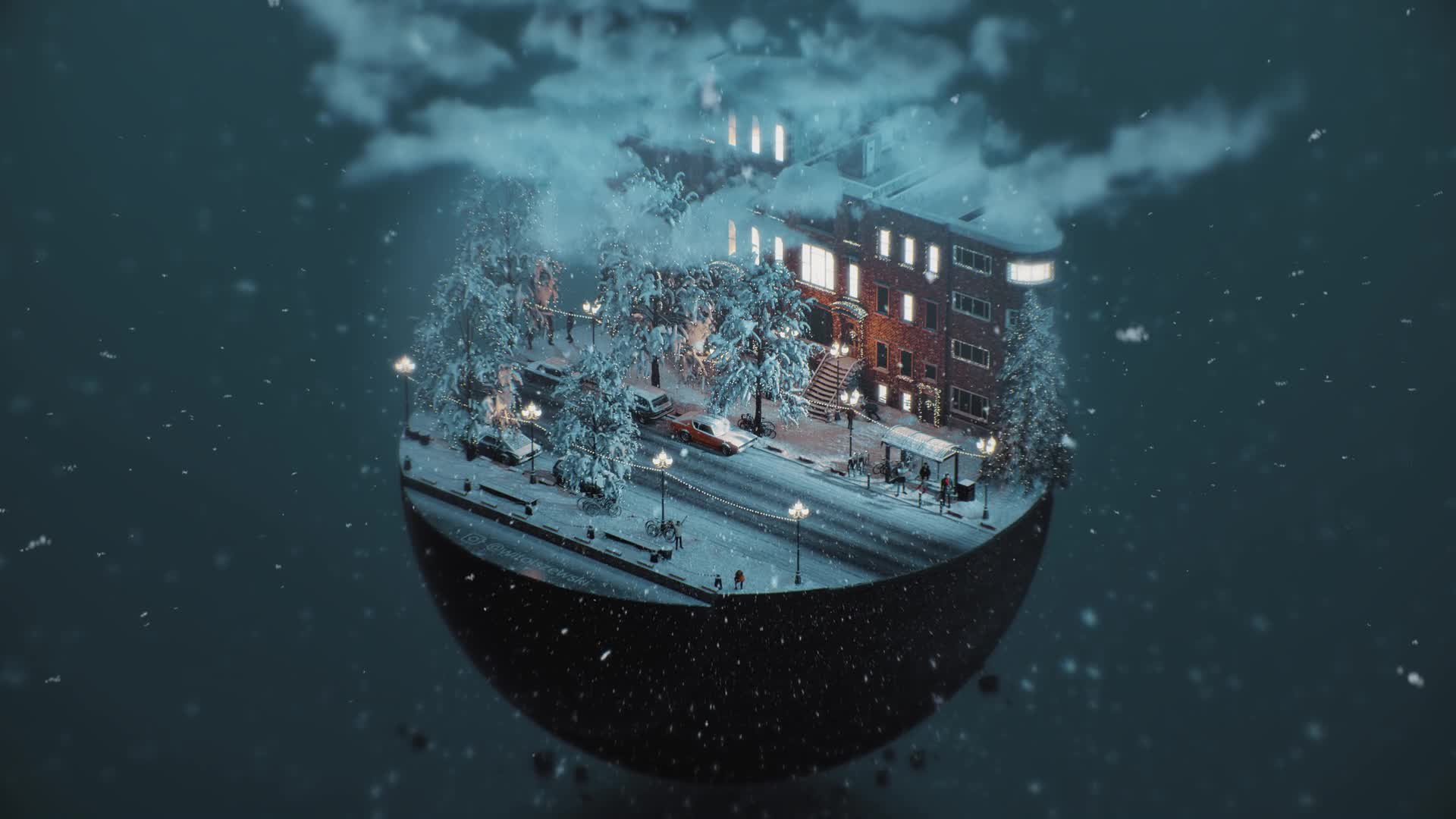 PC Snow Sphere Live Wallpaper Free live wallpaper