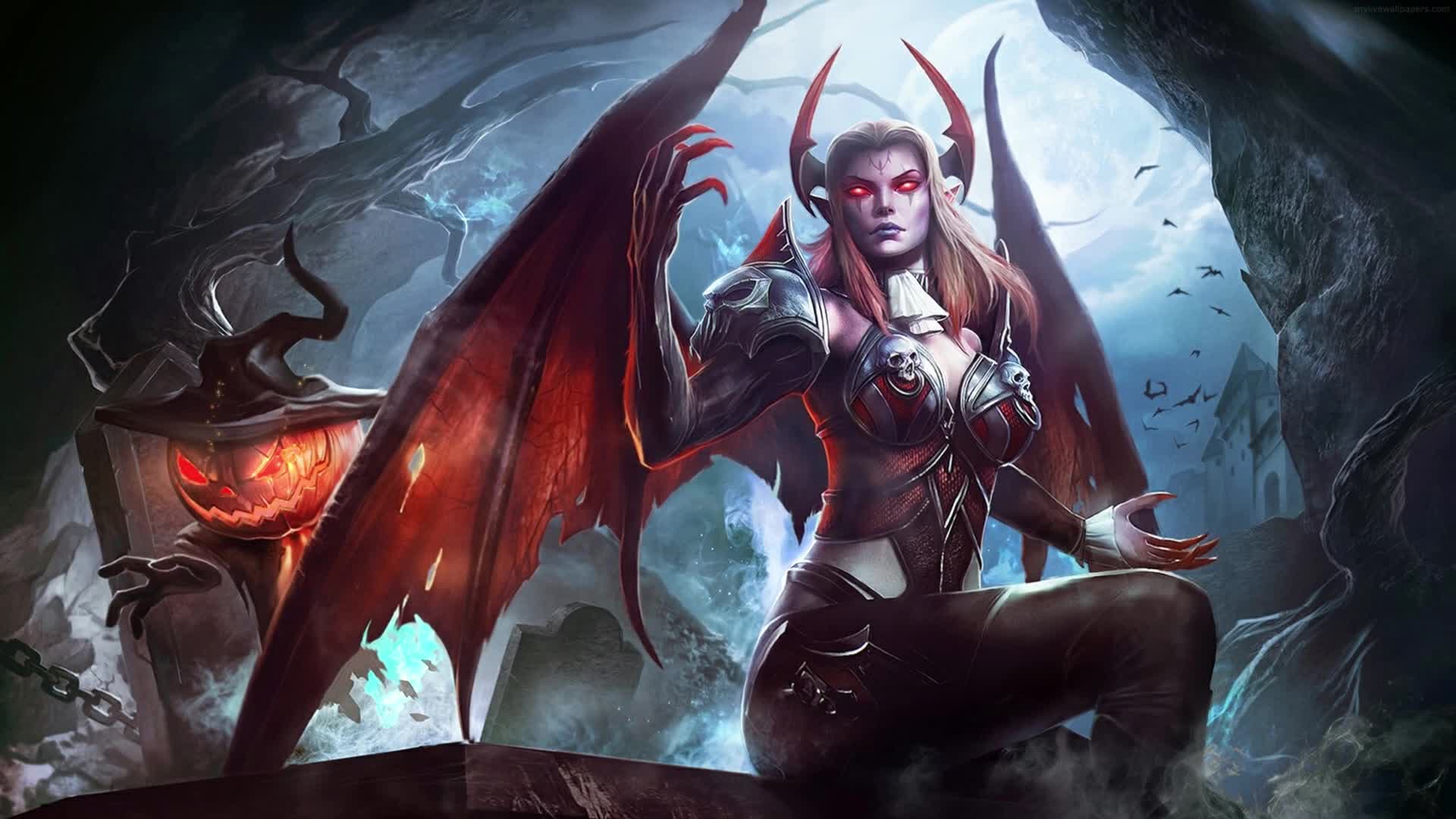 PC Demon Lady Live Wallpaper Free