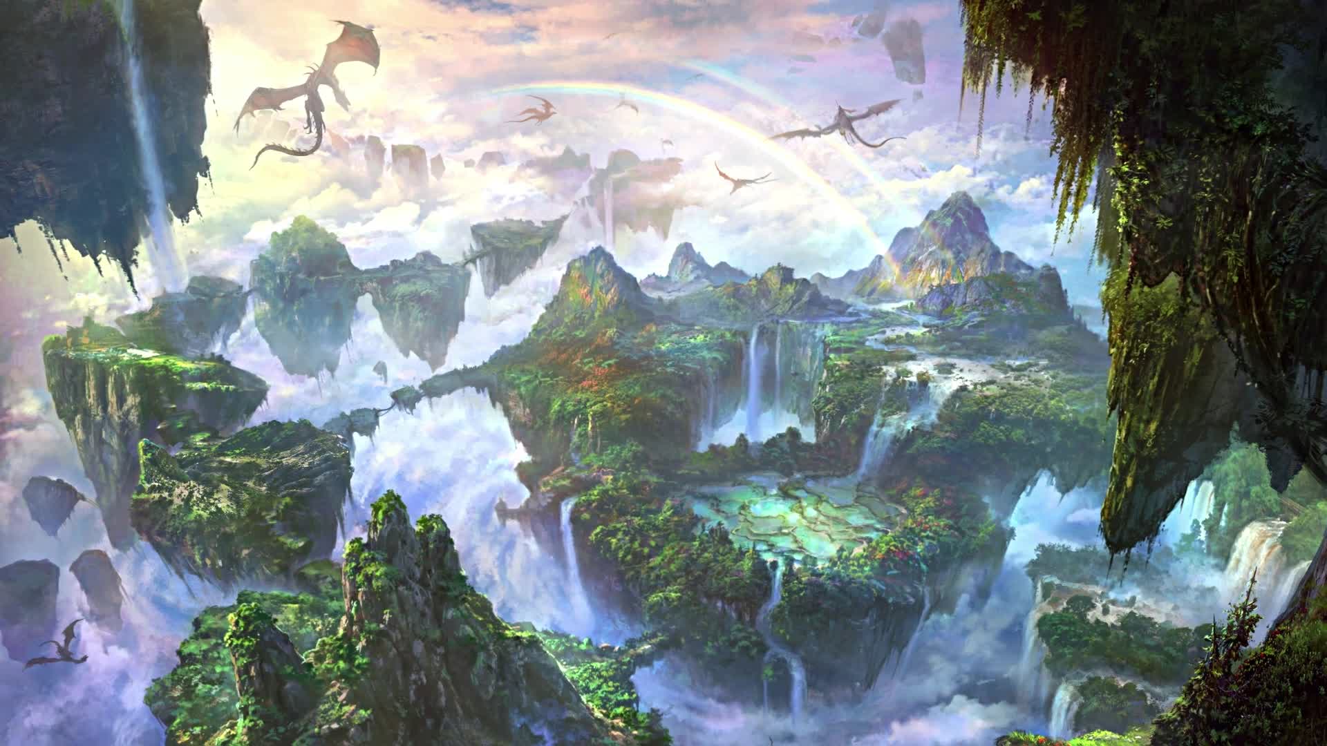 PC Floating Islands Live Wallpaper Free