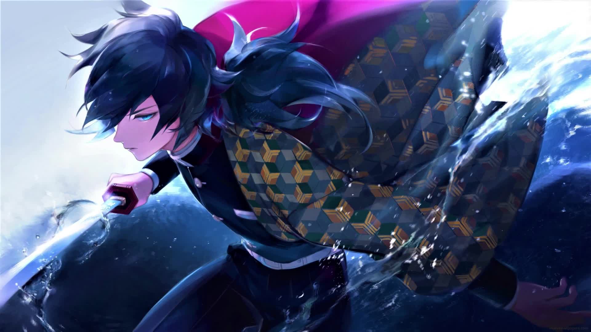 PC Giyu Water Hashira Live Wallpaper Free