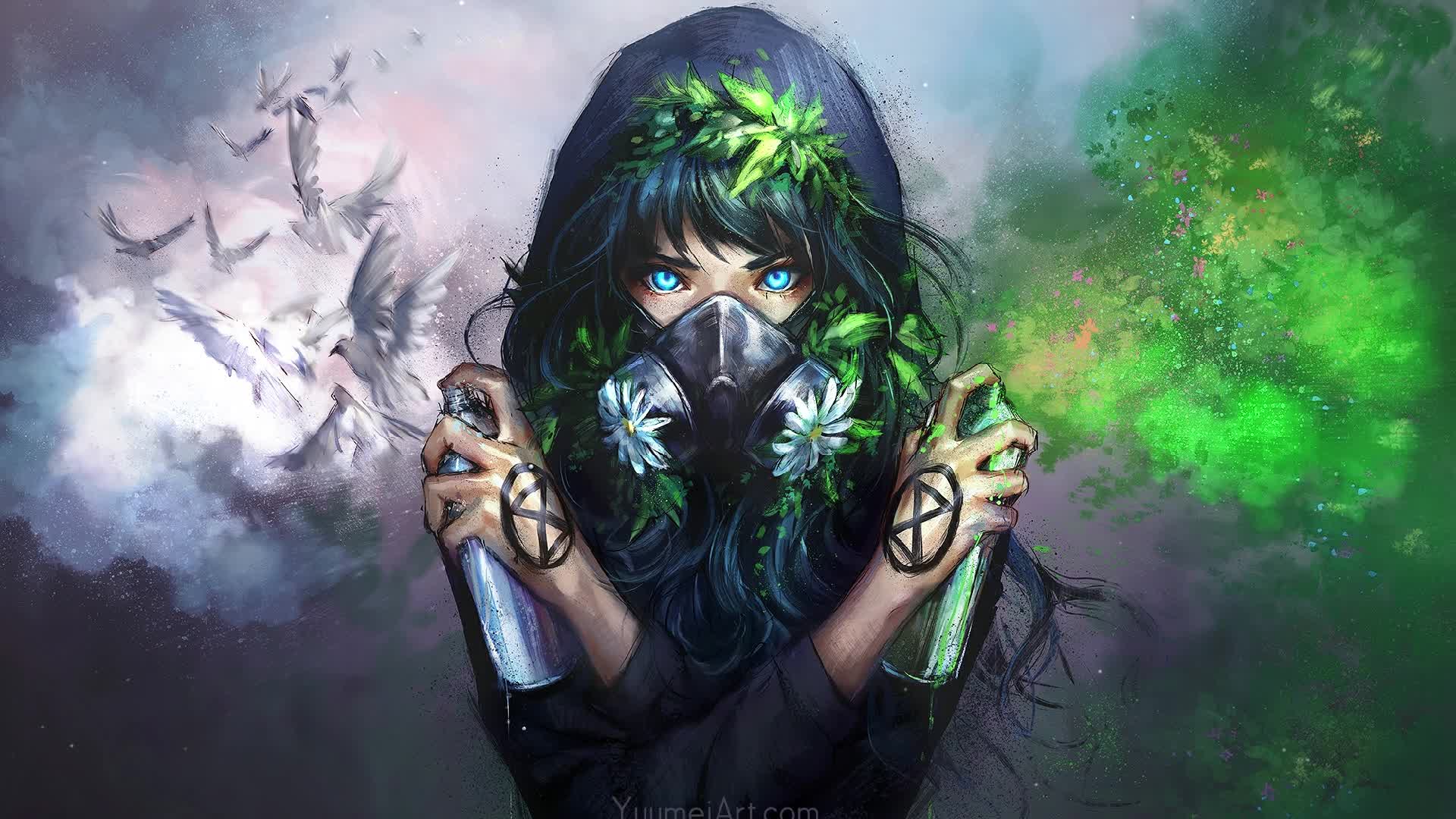 PC  Graffiti Girl Live Wallpaper Free