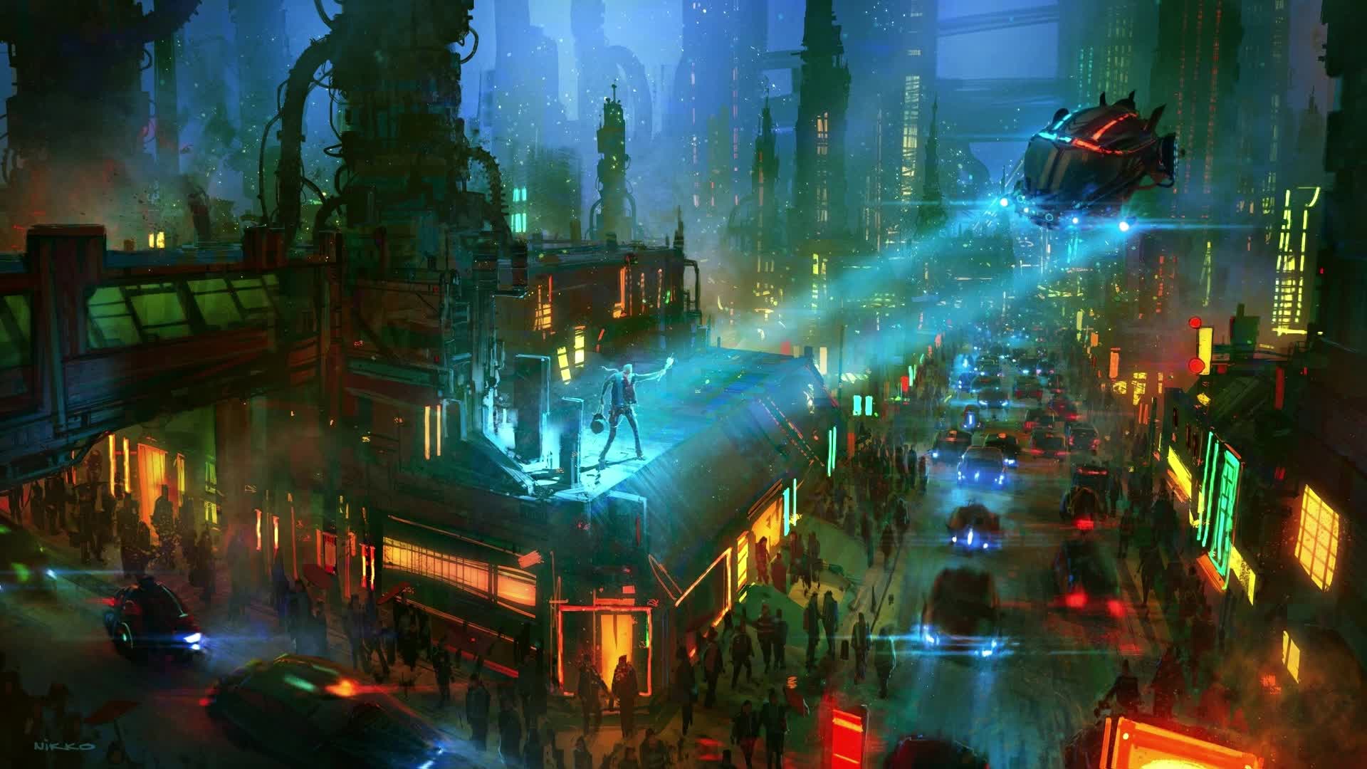PC Fugitive Cyber City Live Wallpaper Free