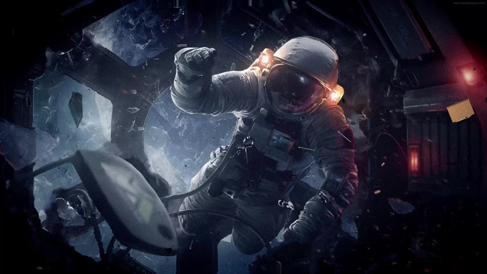 PC Accident in Space Live Wallpaper Free live wallpaper