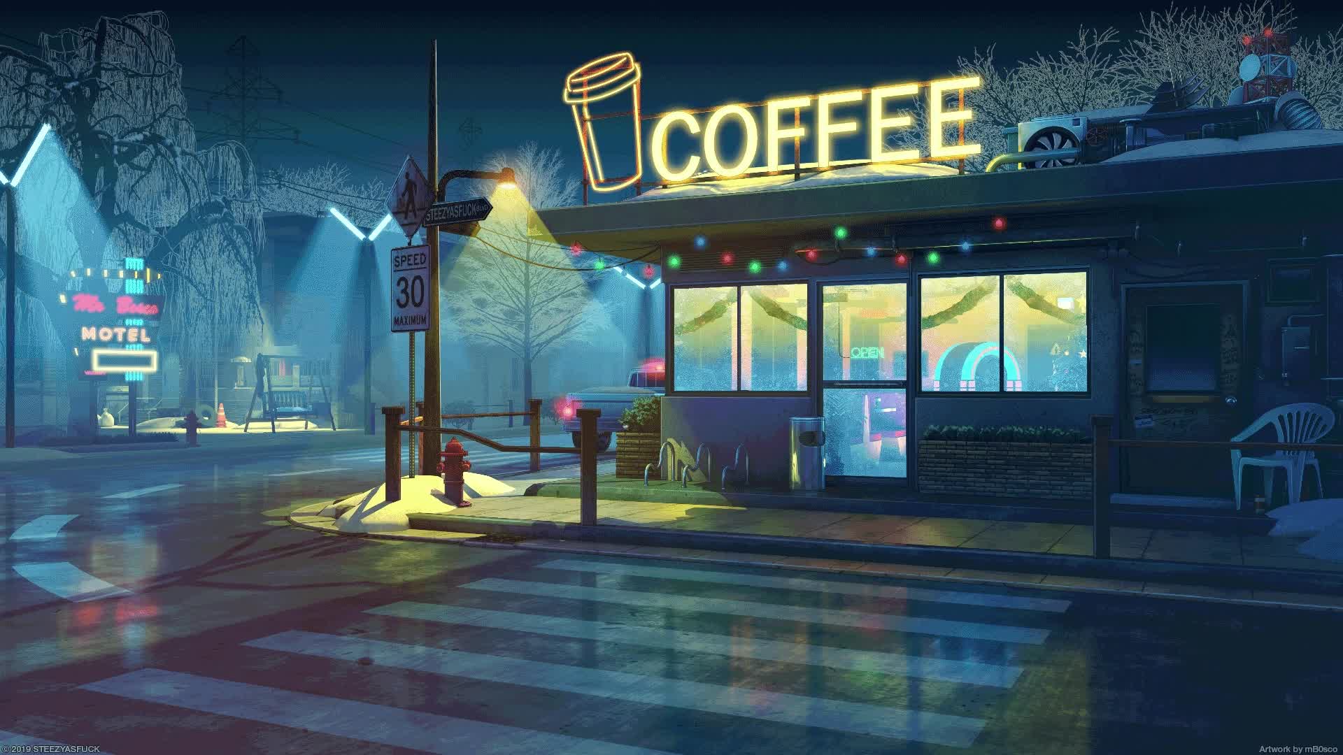 PC Coffeeshop Live Wallpaper Free